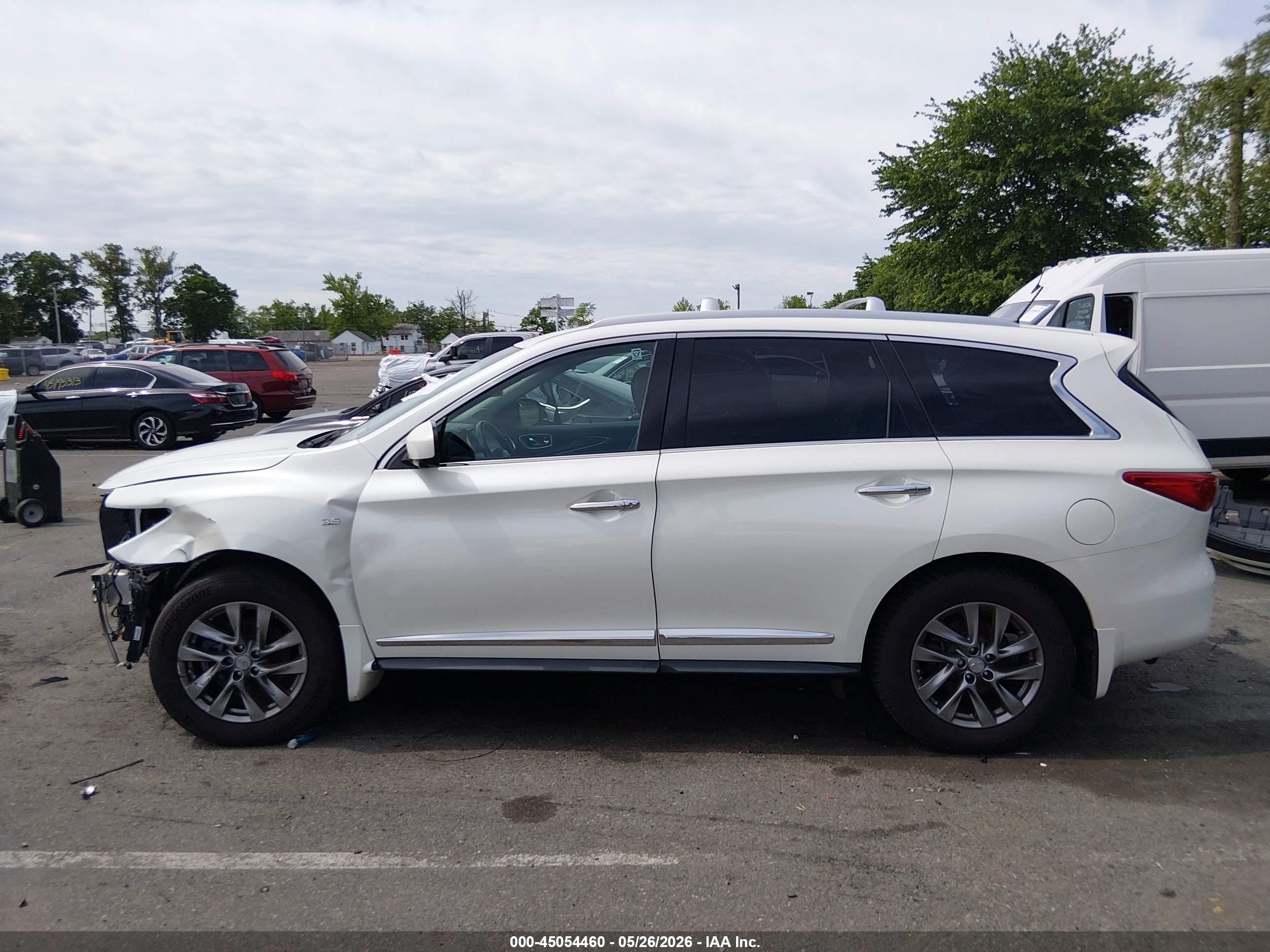 2015 Infiniti Qx60   White vin: 5N1AL0MM6FC512521