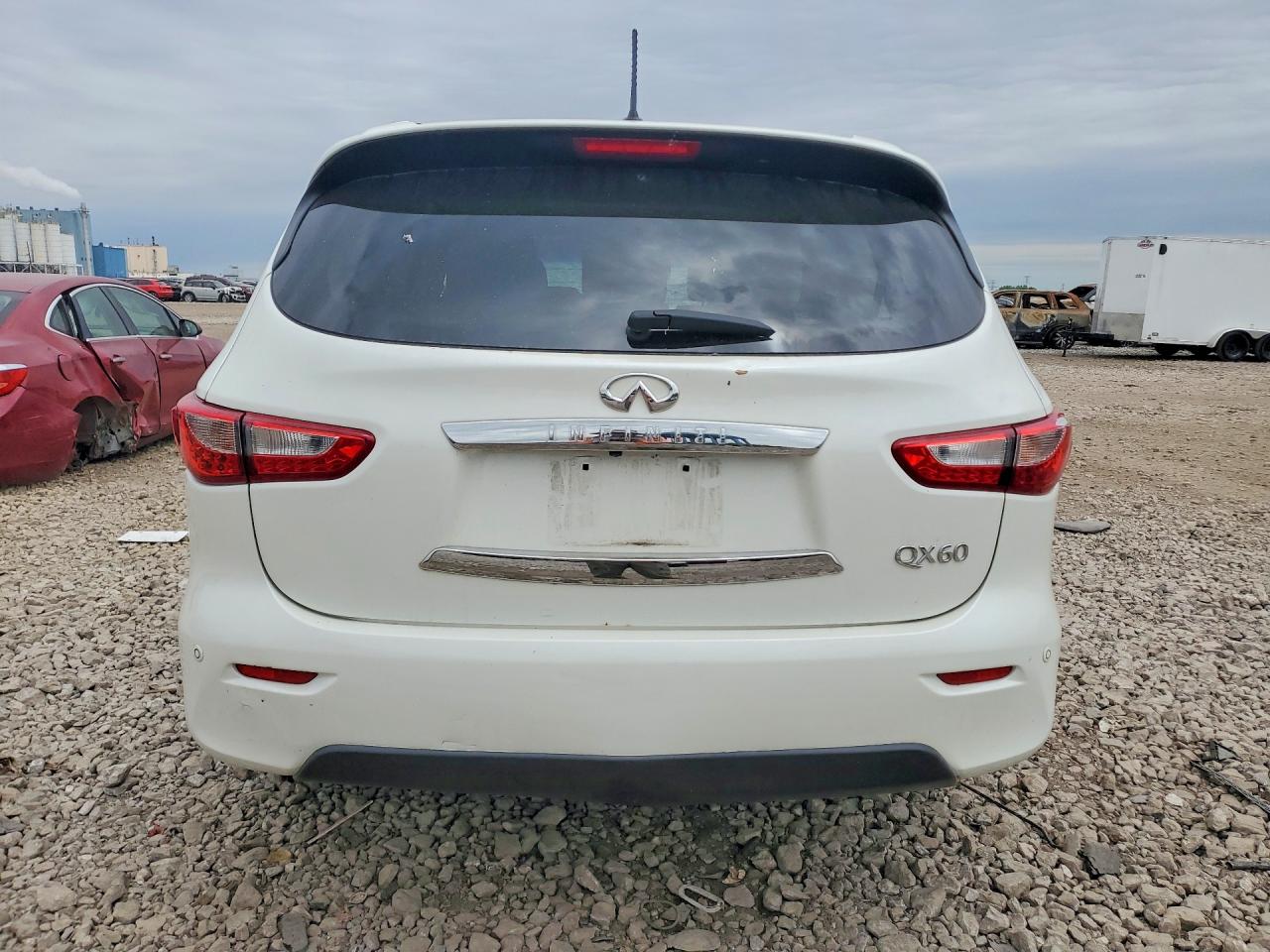2015 Infiniti Qx60 Base White vin: 5N1AL0MM6FC513099