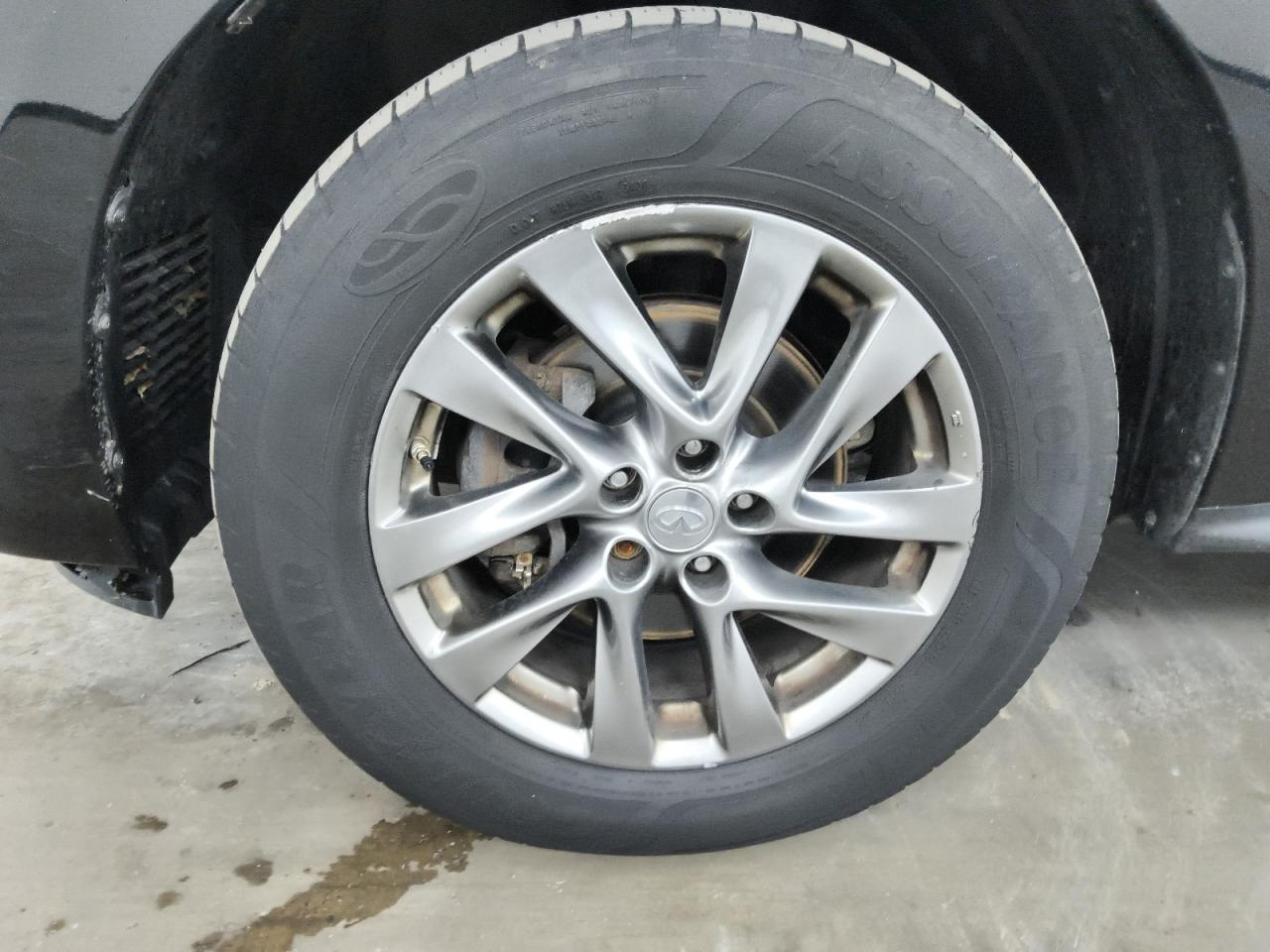 2015 Infiniti Qx60 Base Black vin: 5N1AL0MM6FC539508 Damage: Left Front Wheel, Curb Rash, 3 To 4 Inches