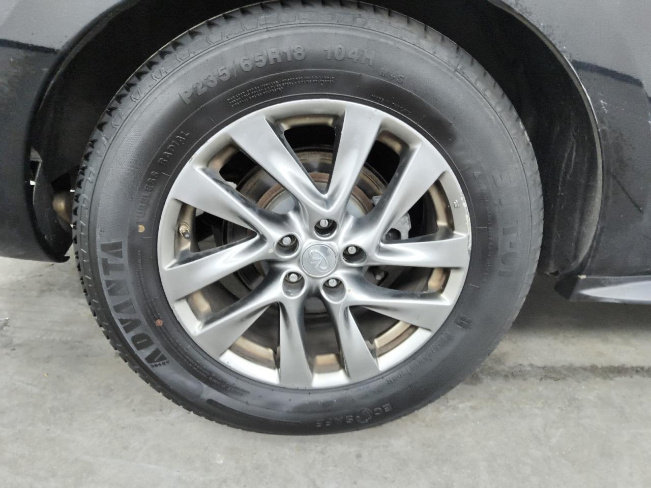 2015 Infiniti Qx60 Base Black vin: 5N1AL0MM6FC539508 Damage: Right Rear Wheel, Curb Rash, 3 To 4 Inches