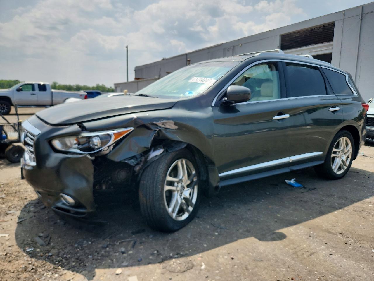 2013 Infiniti Jx35 Base Gray vin: 5N1AL0MM7DC305259