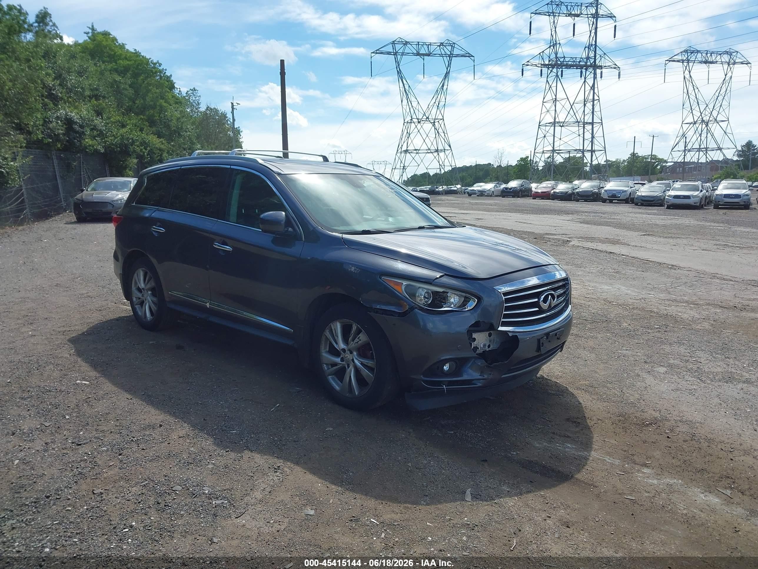2013 Infiniti Jx35   Gray vin: 5N1AL0MM7DC305696