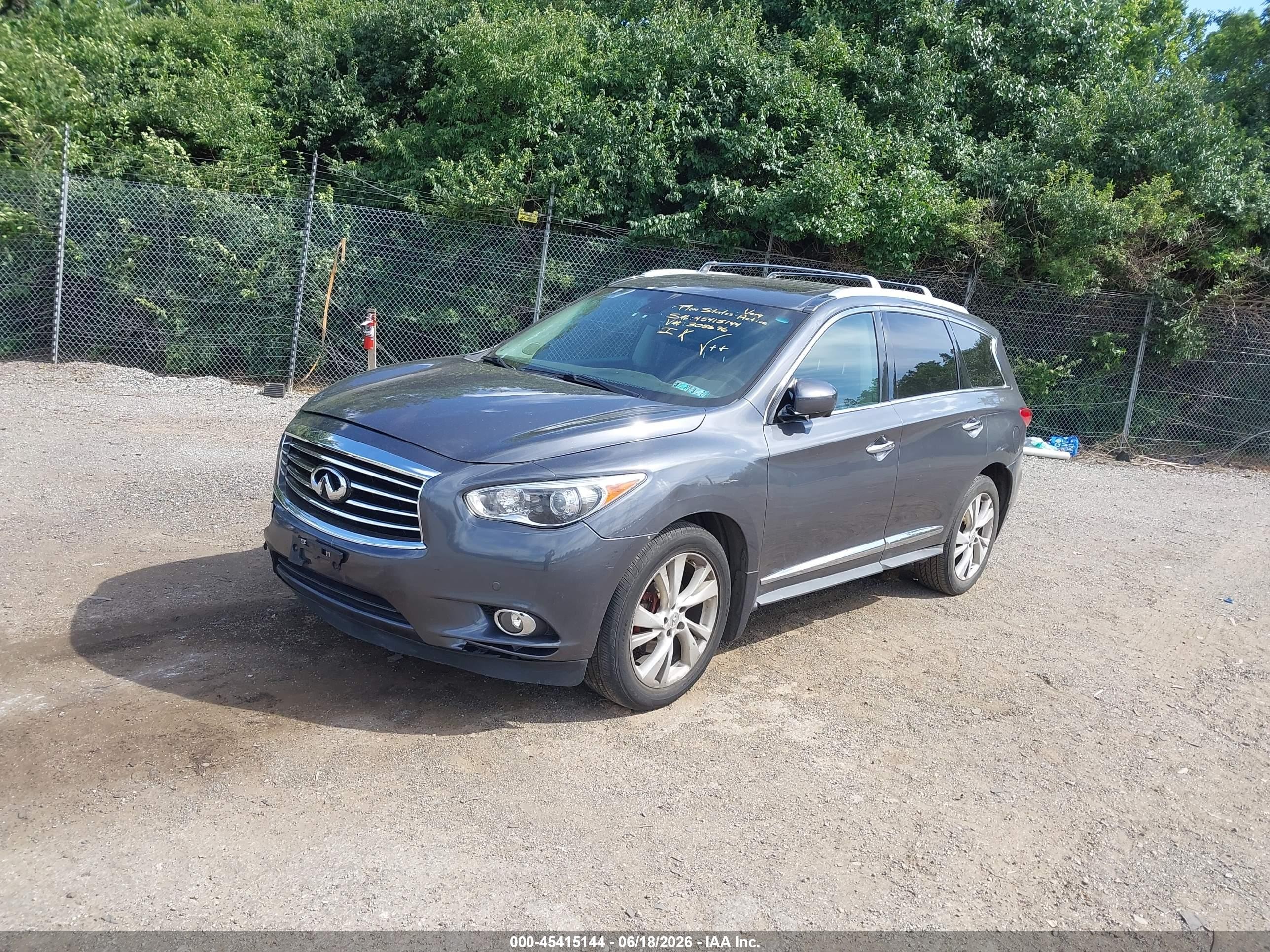2013 Infiniti Jx35   Gray vin: 5N1AL0MM7DC305696