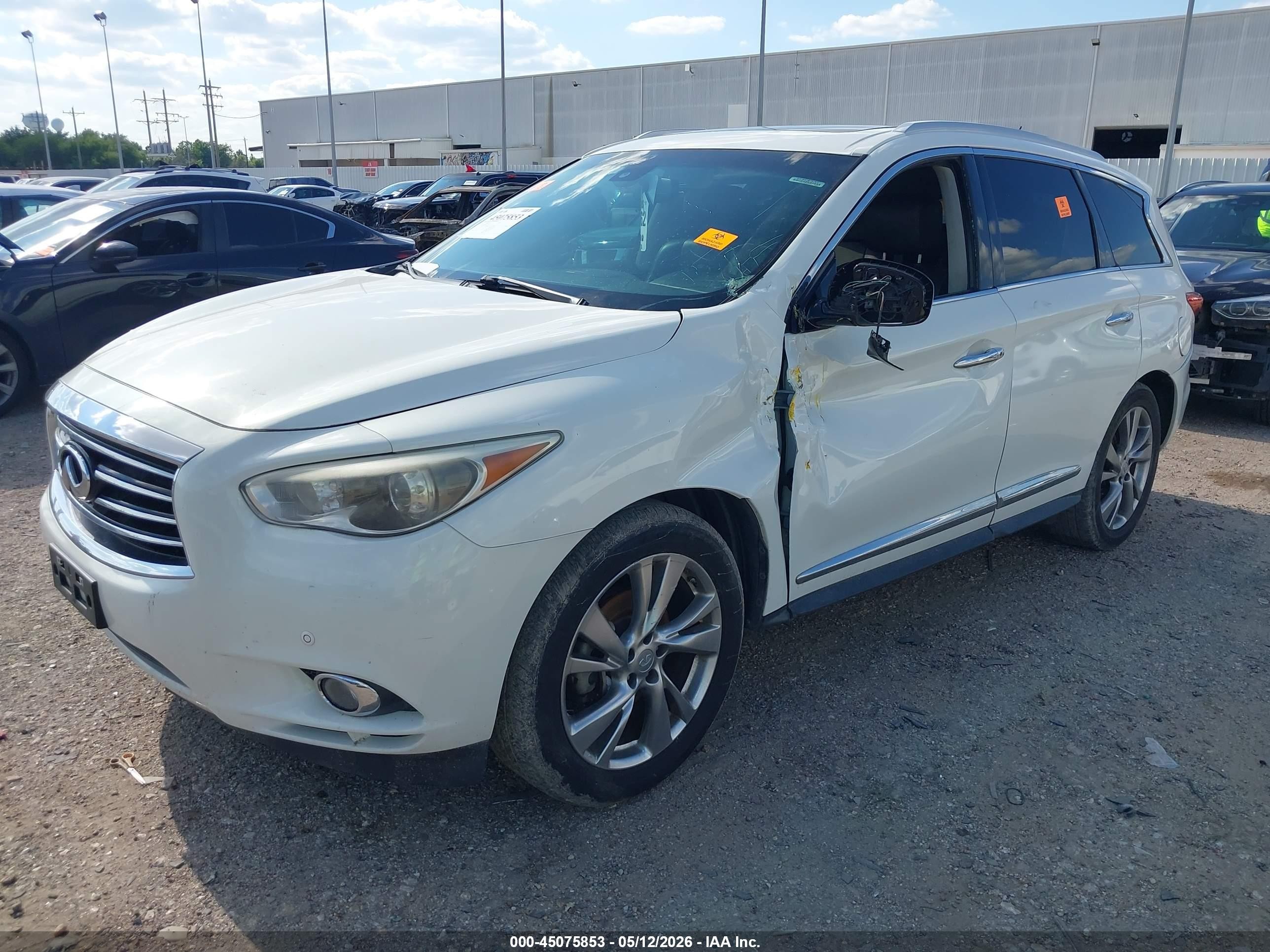 2013 Infiniti Jx35   White vin: 5N1AL0MM7DC331179