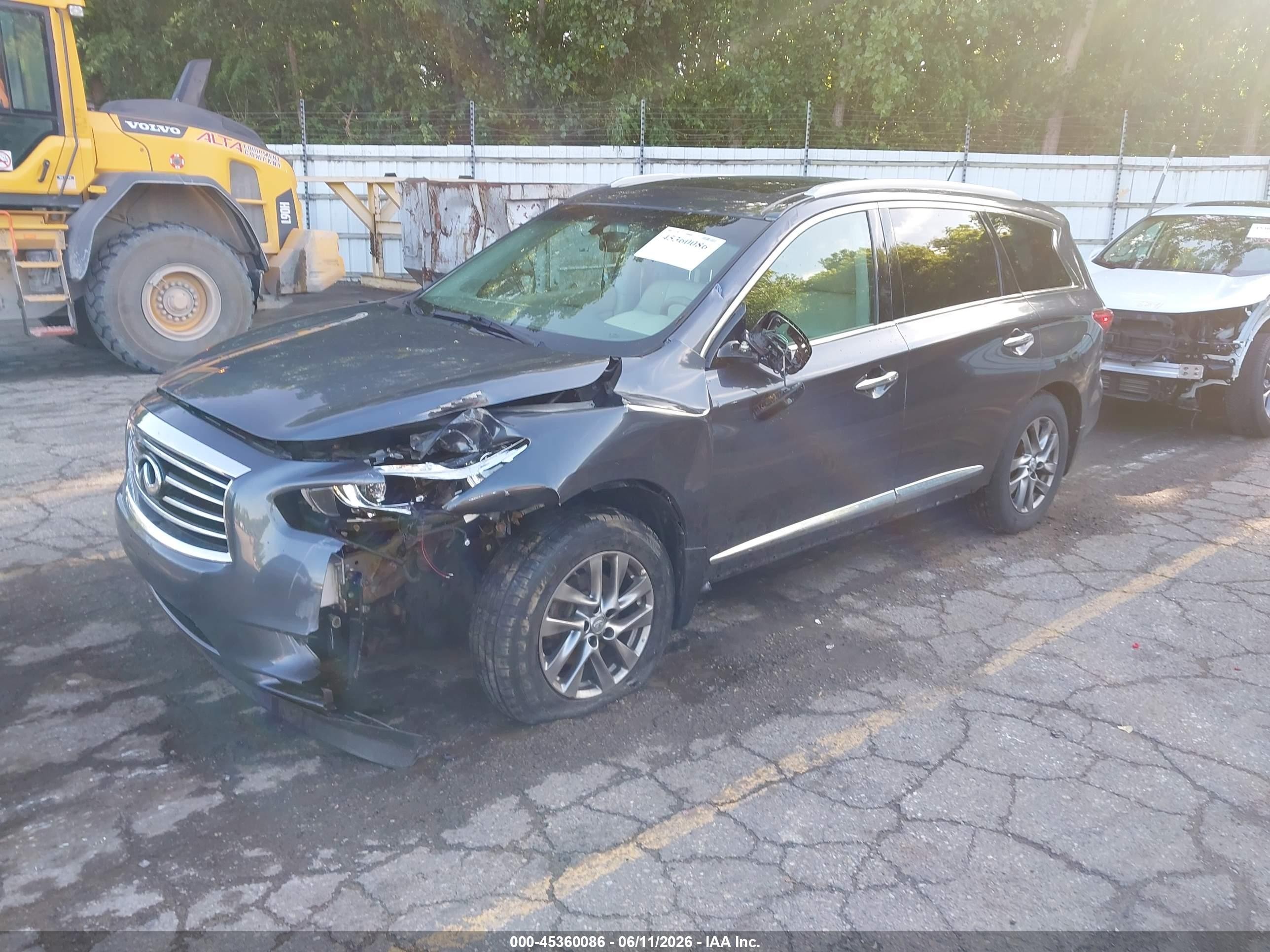 2013 Infiniti Jx35   Gray vin: 5N1AL0MM7DC342196