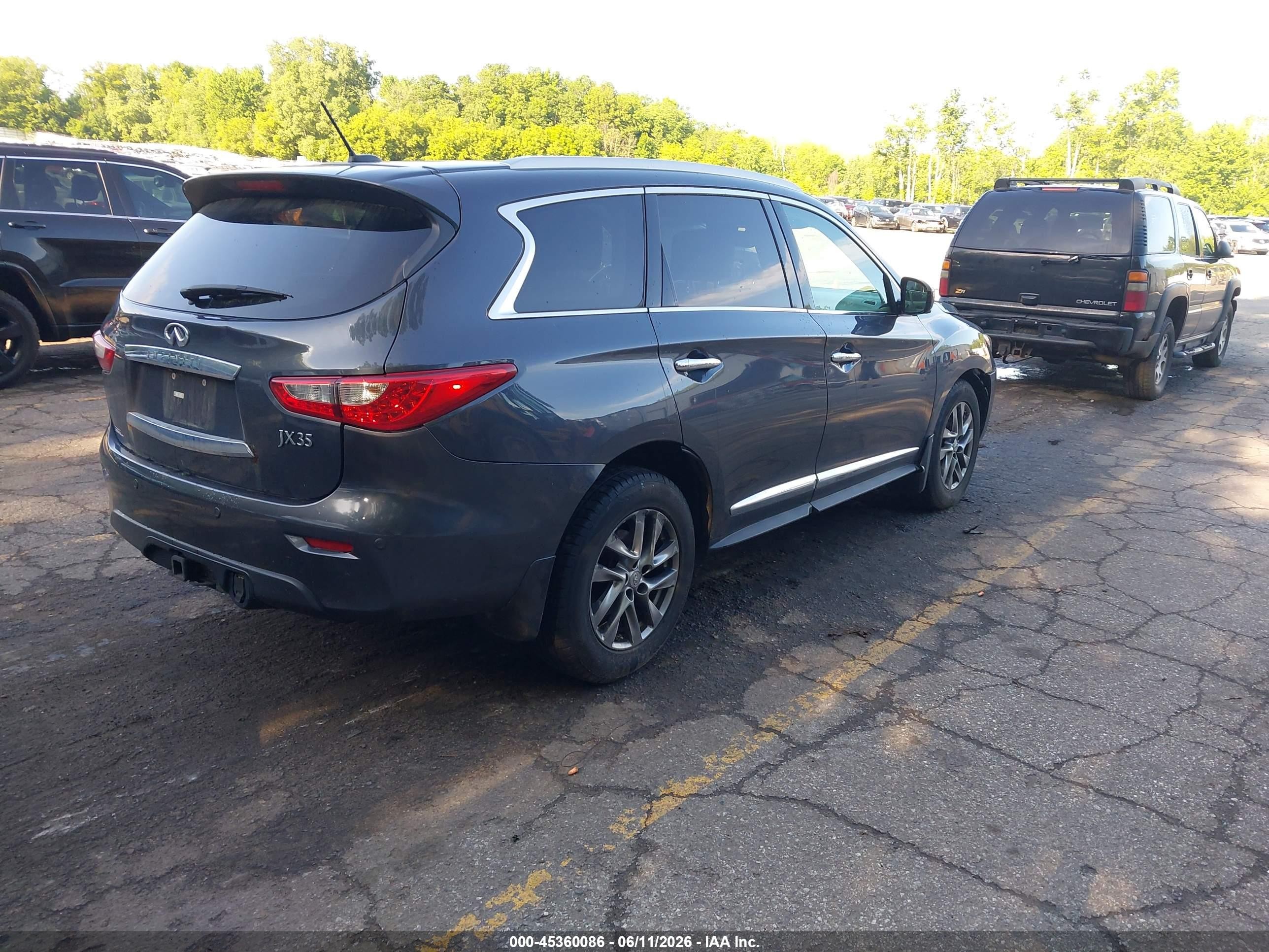 2013 Infiniti Jx35   Gray vin: 5N1AL0MM7DC342196