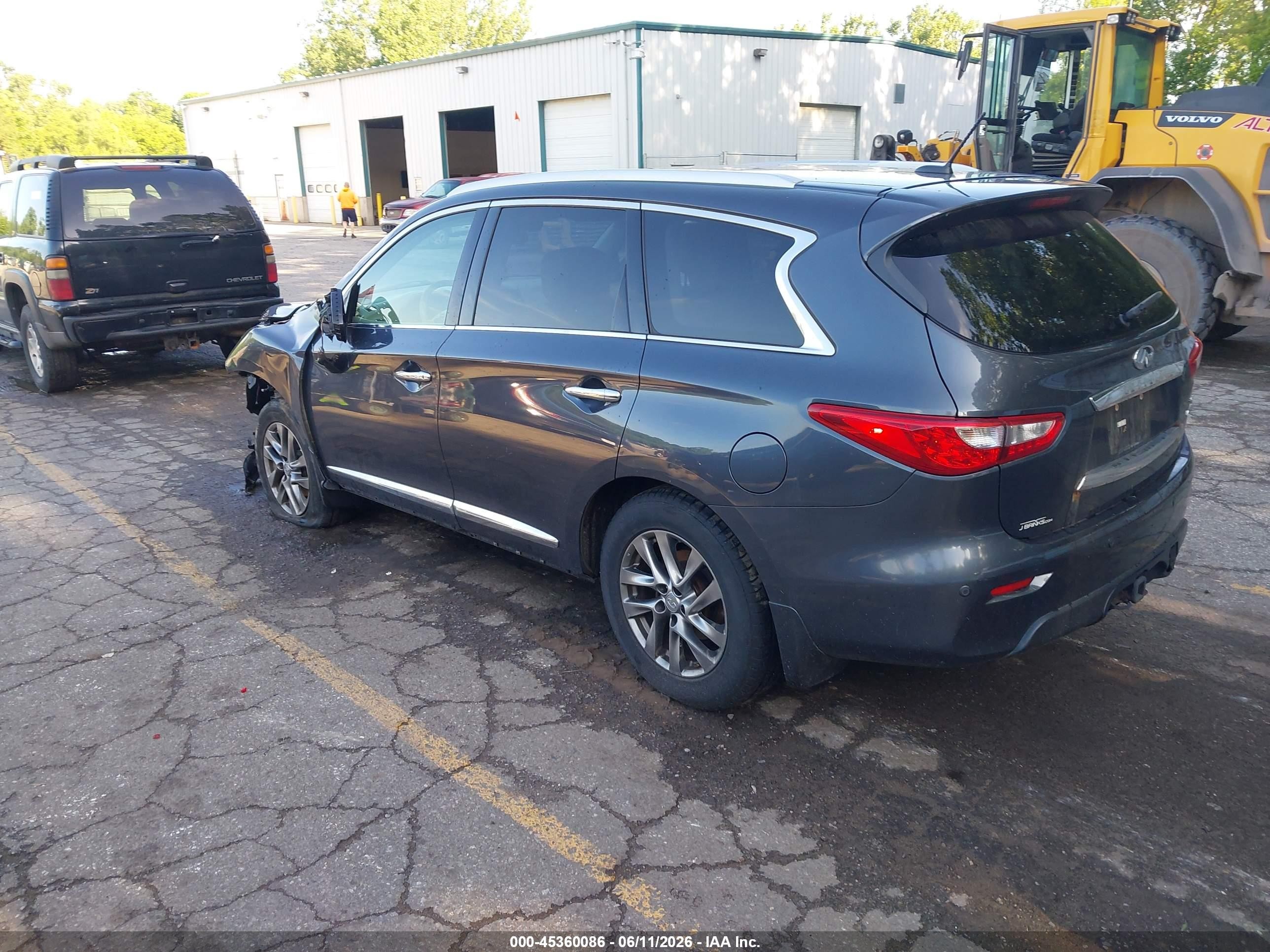 2013 Infiniti Jx35   Gray vin: 5N1AL0MM7DC342196