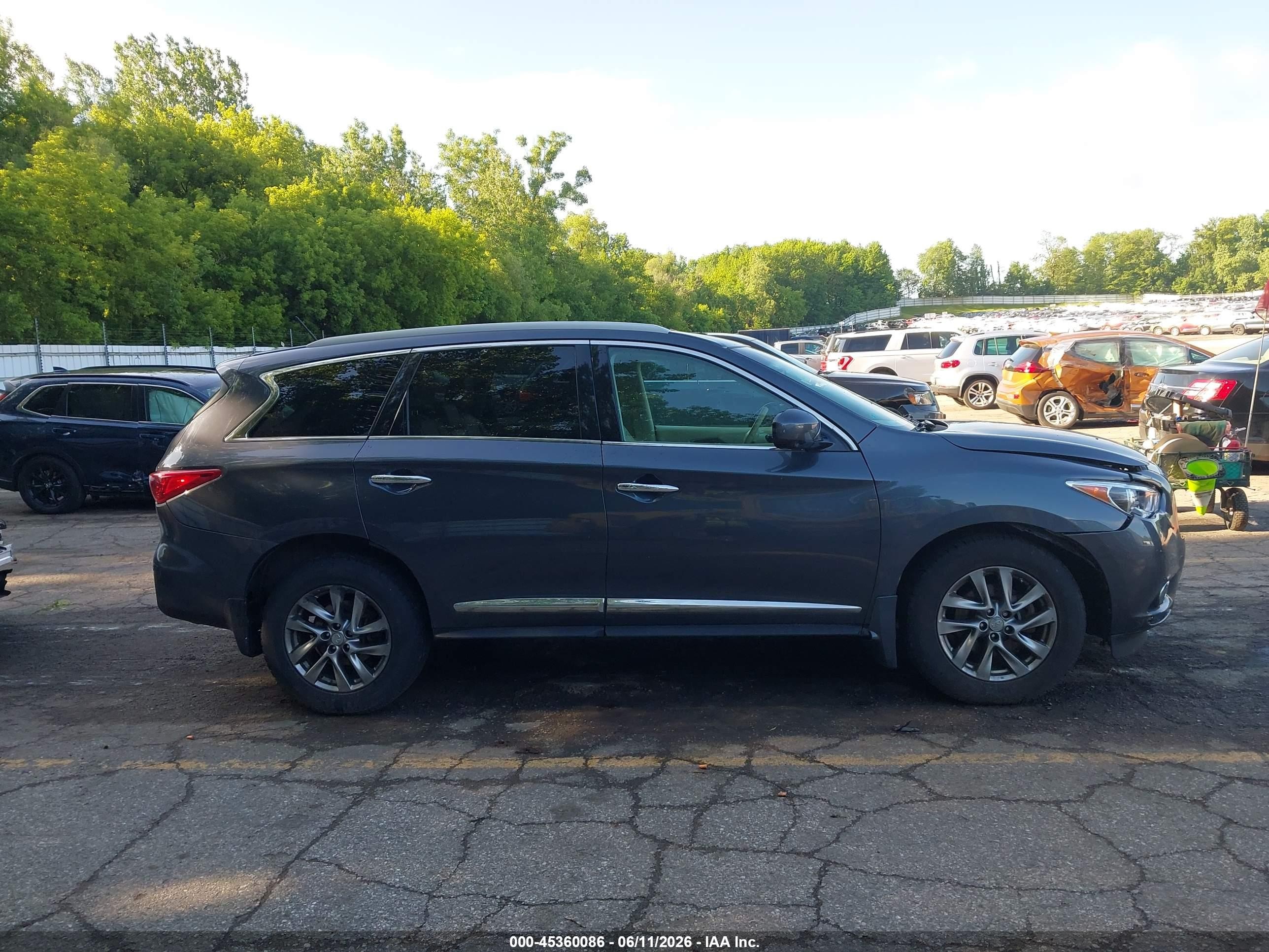 2013 Infiniti Jx35   Gray vin: 5N1AL0MM7DC342196