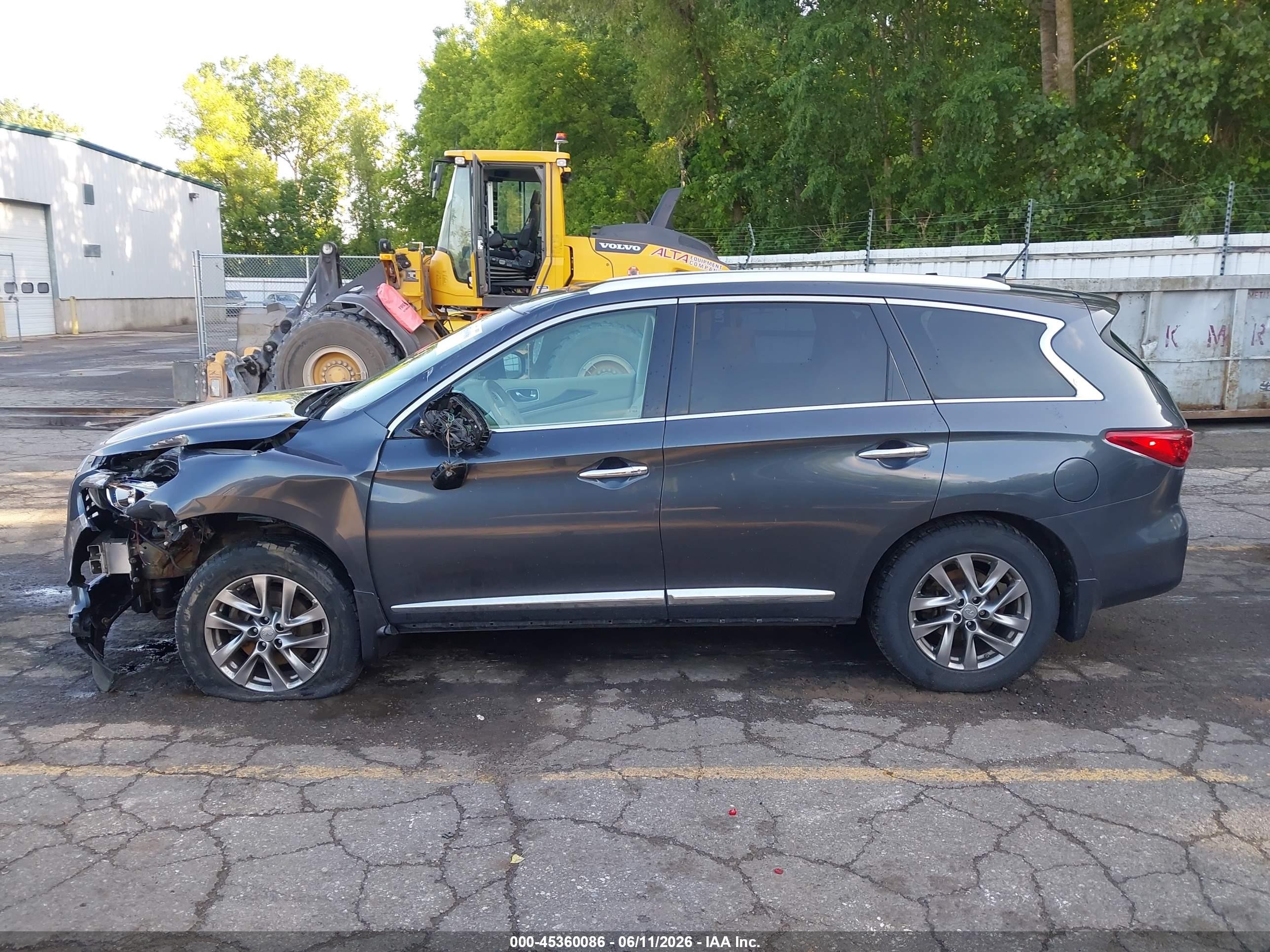 2013 Infiniti Jx35   Gray vin: 5N1AL0MM7DC342196
