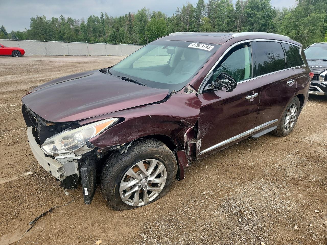 2013 Infiniti Jx35 Base Maroon vin: 5N1AL0MM7DC345129