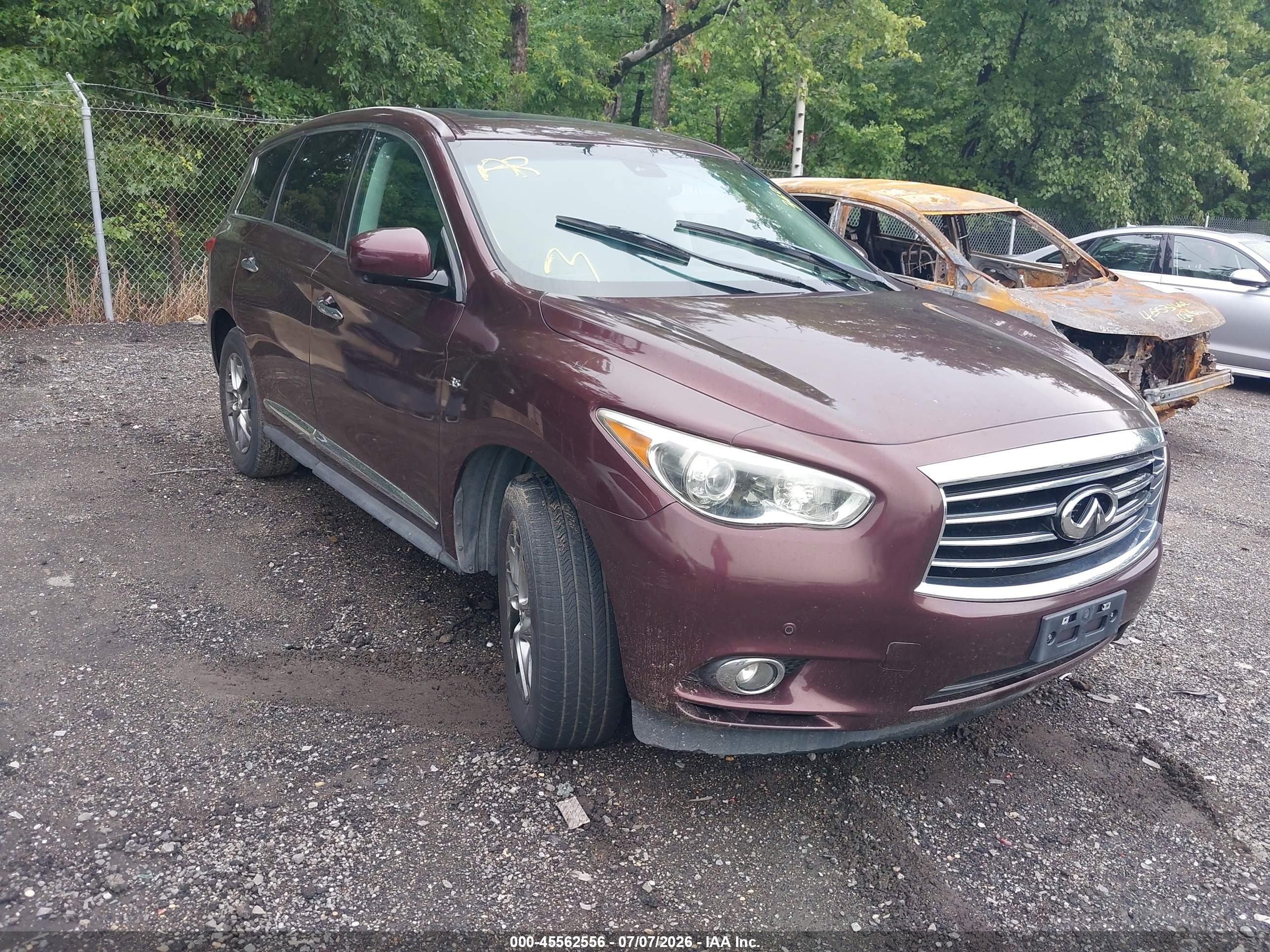 2014 Infiniti Qx60   Burgundy vin: 5N1AL0MM7EC501879