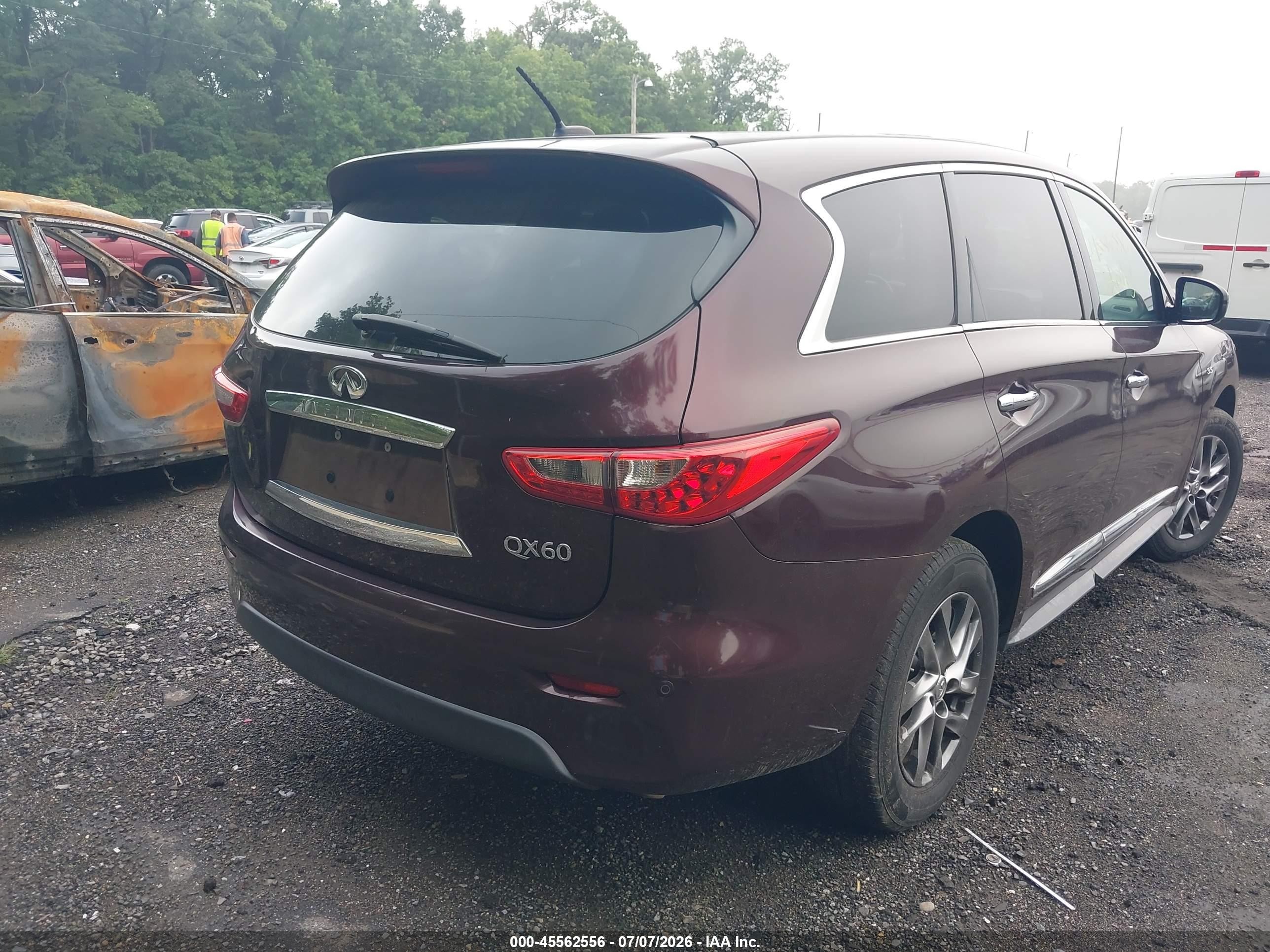 2014 Infiniti Qx60   Burgundy vin: 5N1AL0MM7EC501879