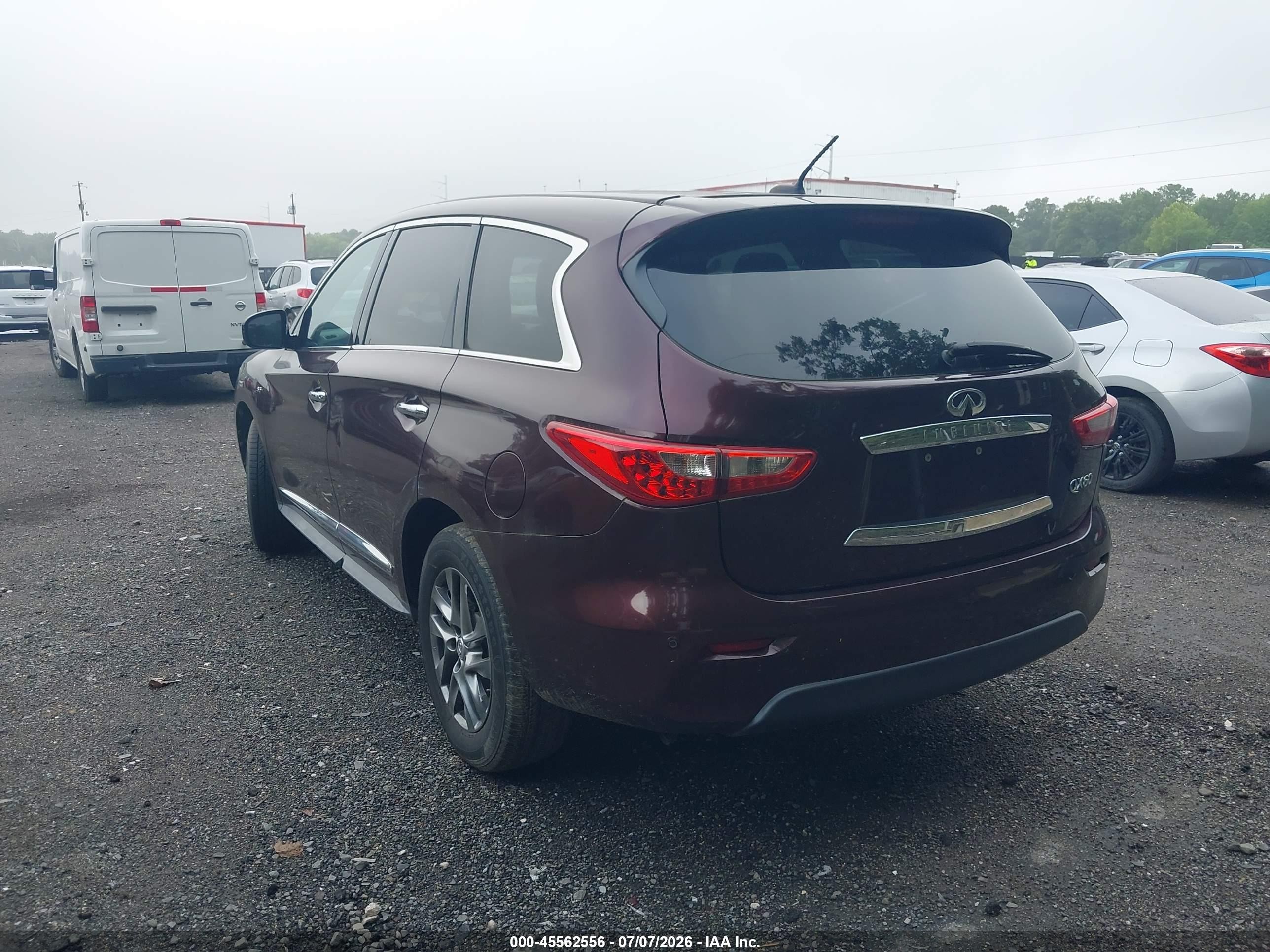 2014 Infiniti Qx60   Burgundy vin: 5N1AL0MM7EC501879