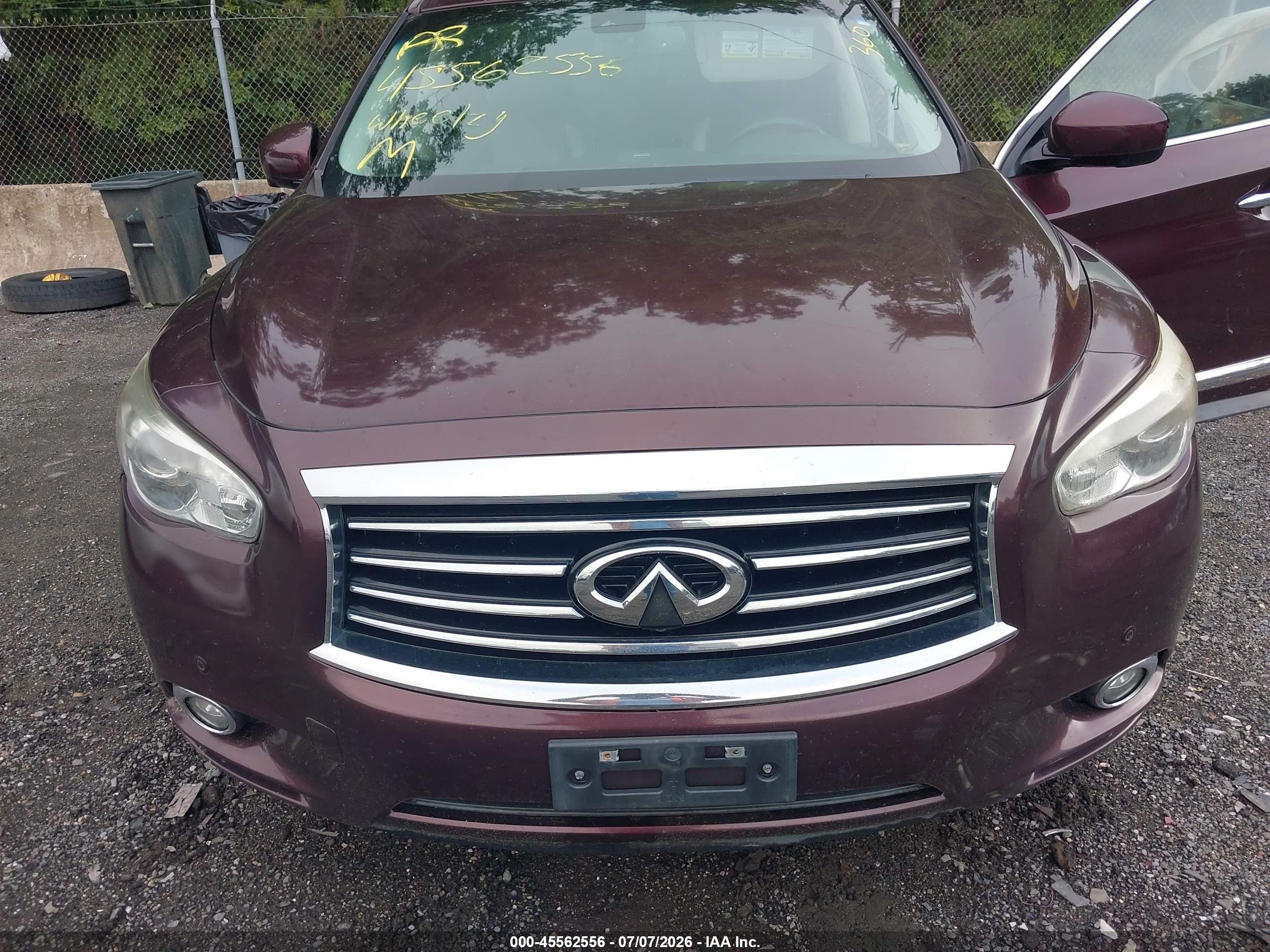 2014 Infiniti Qx60   Burgundy vin: 5N1AL0MM7EC501879