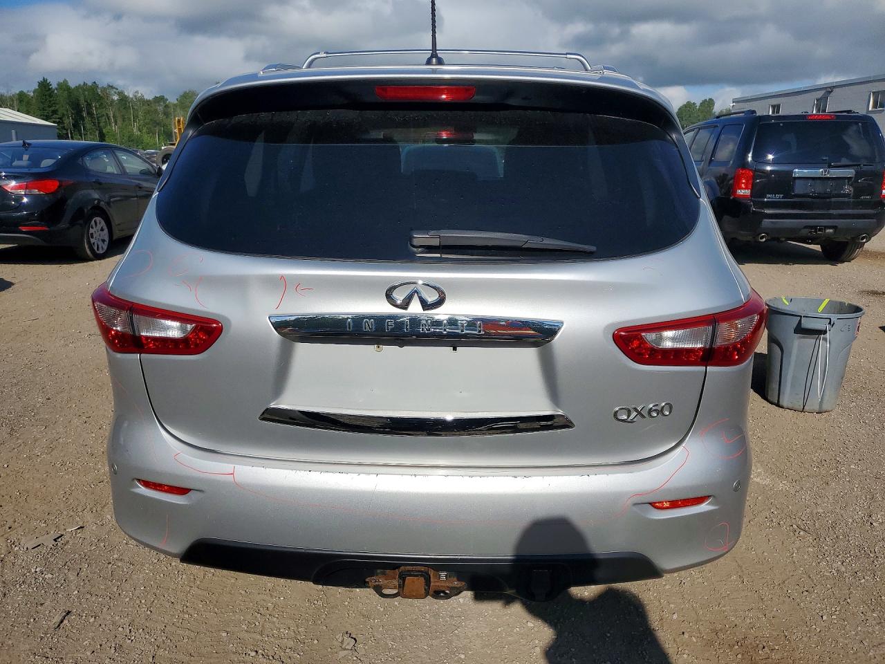 2014 Infiniti Qx60 Base Silver vin: 5N1AL0MM7EC506905