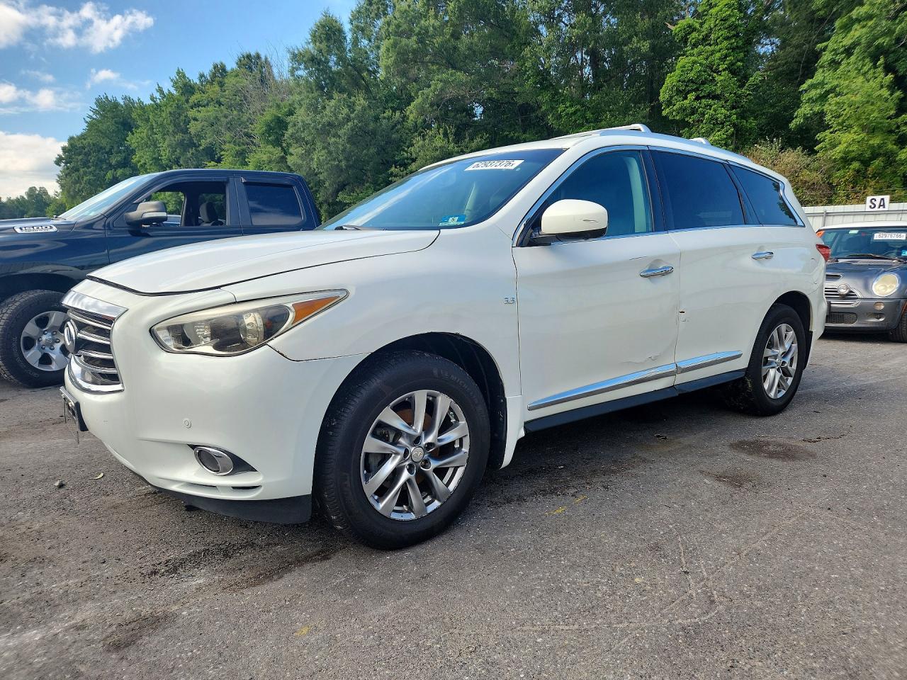 2014 Infiniti Qx60 Base White vin: 5N1AL0MM7EC516186