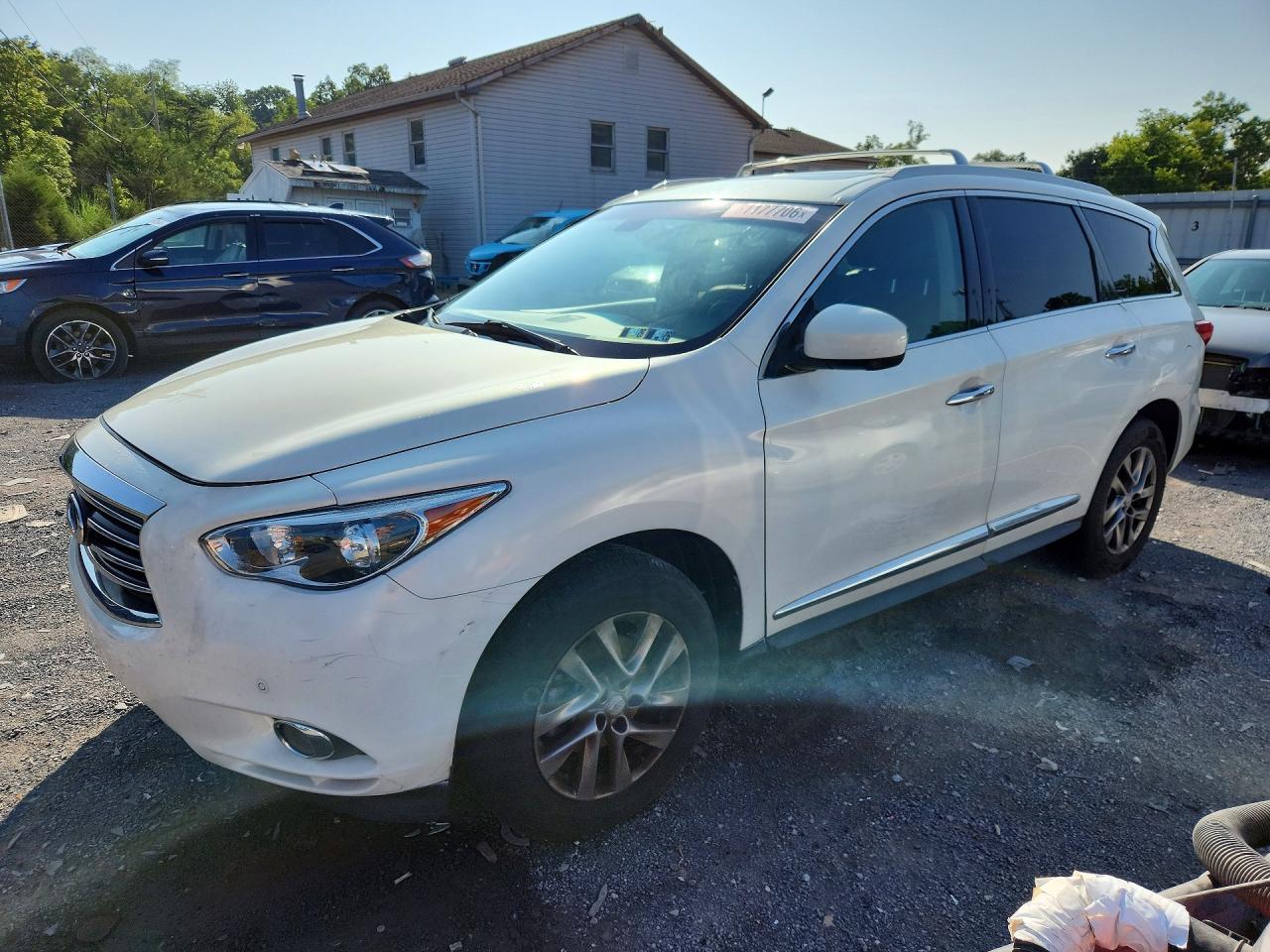 2014 Infiniti Qx60 Base White vin: 5N1AL0MM7EC526264