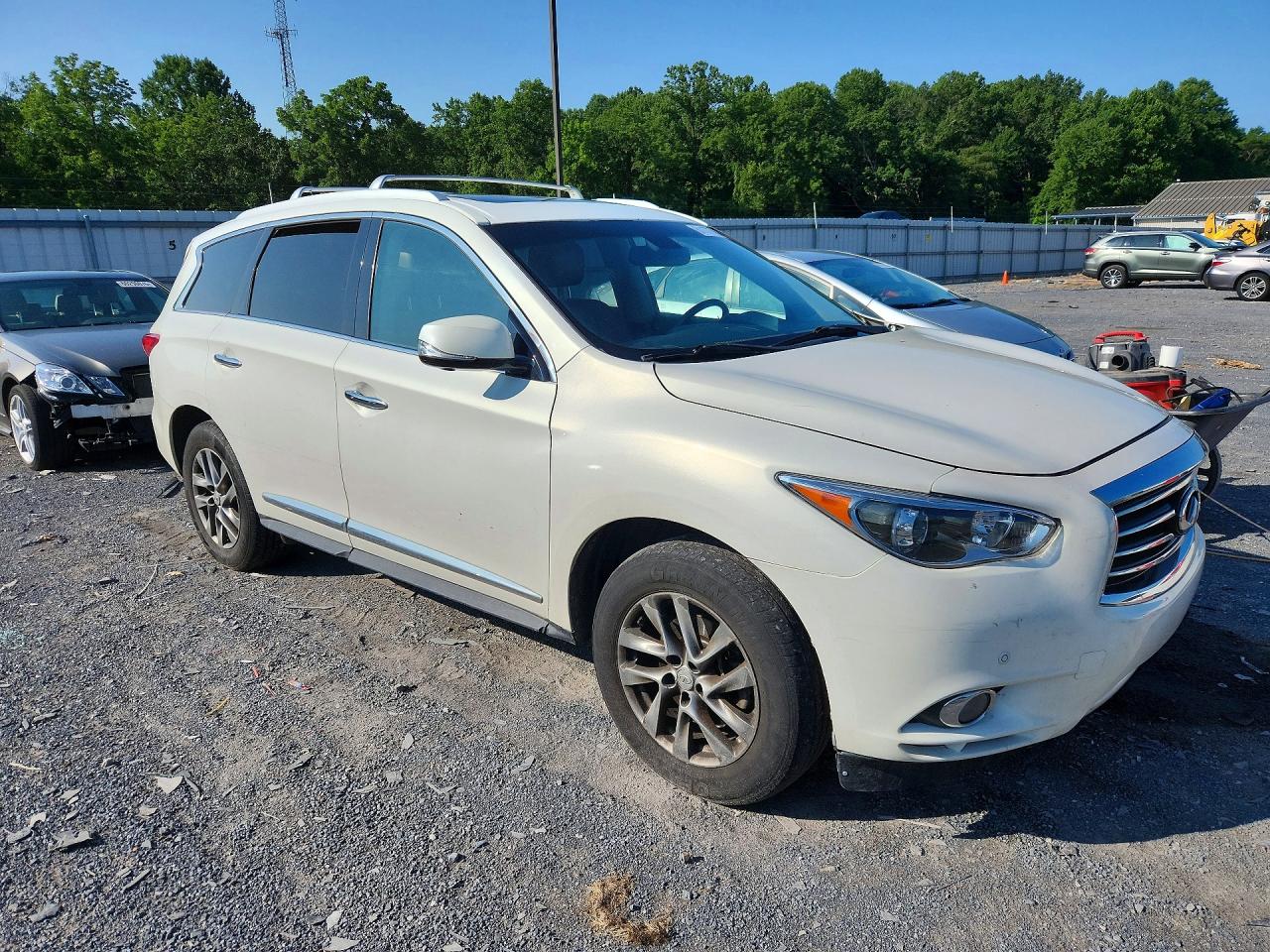 2014 Infiniti Qx60 Base White vin: 5N1AL0MM7EC526264