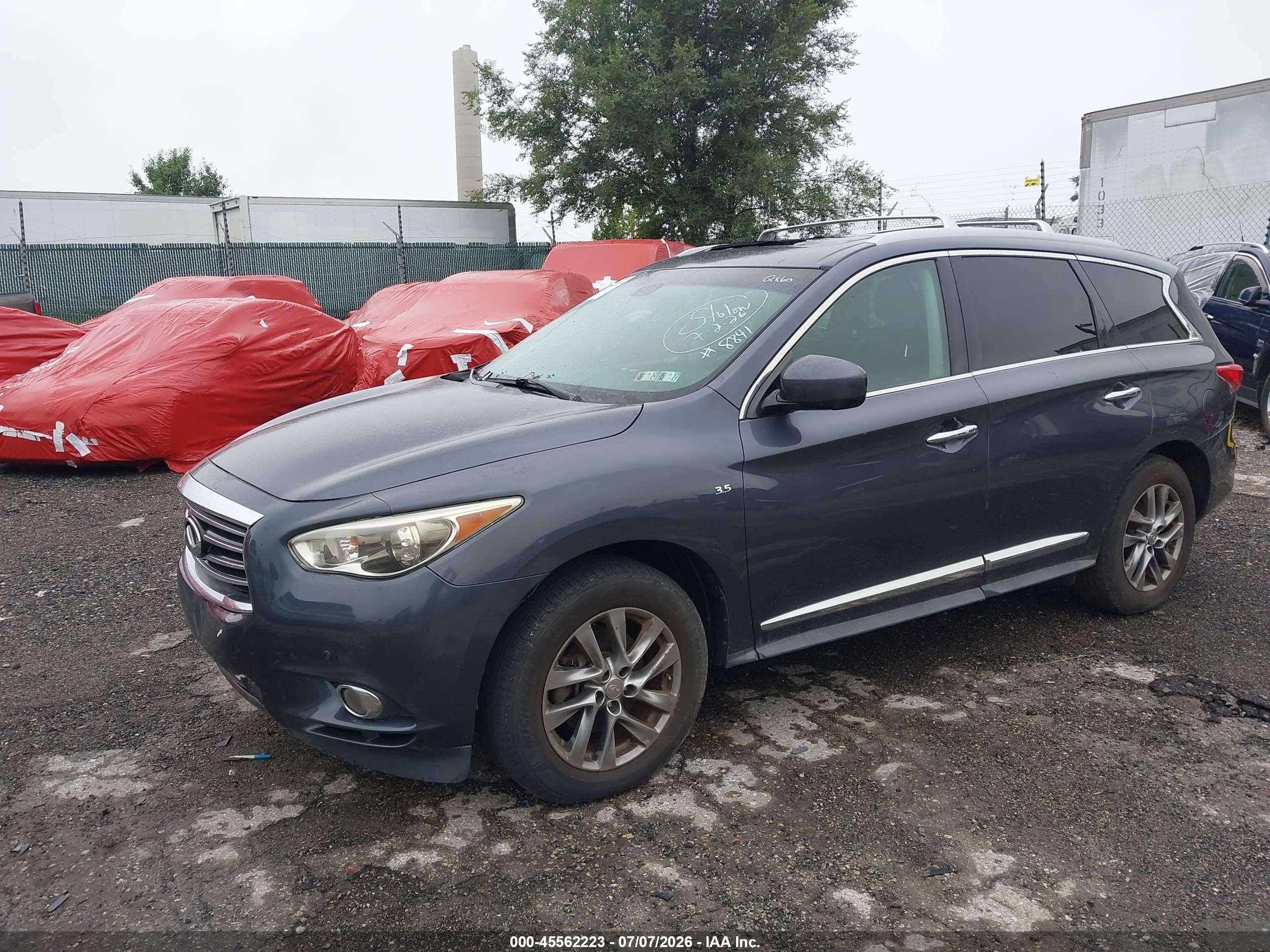 2014 Infiniti Qx60   Gray vin: 5N1AL0MM7EC528841