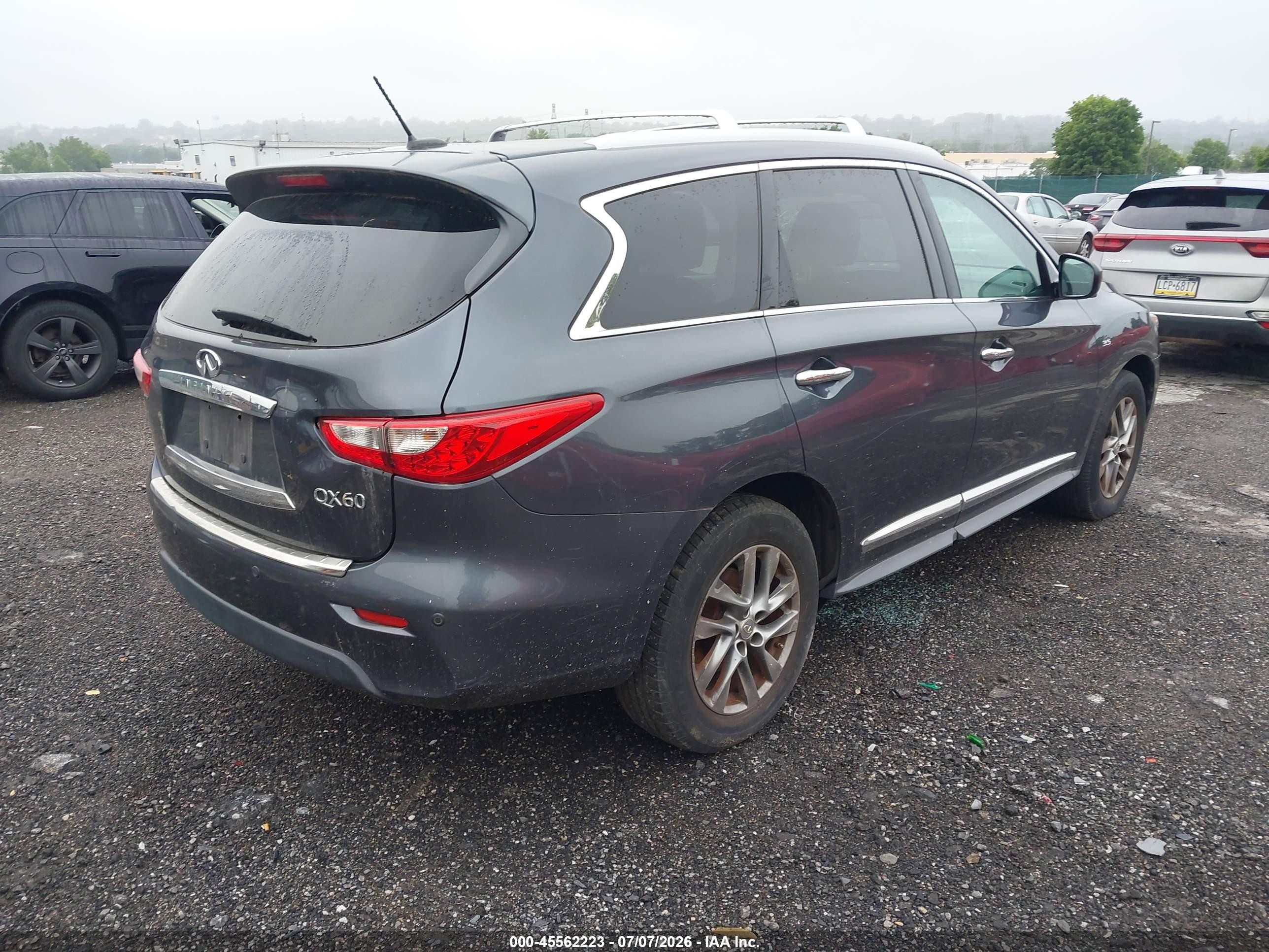 2014 Infiniti Qx60   Gray vin: 5N1AL0MM7EC528841