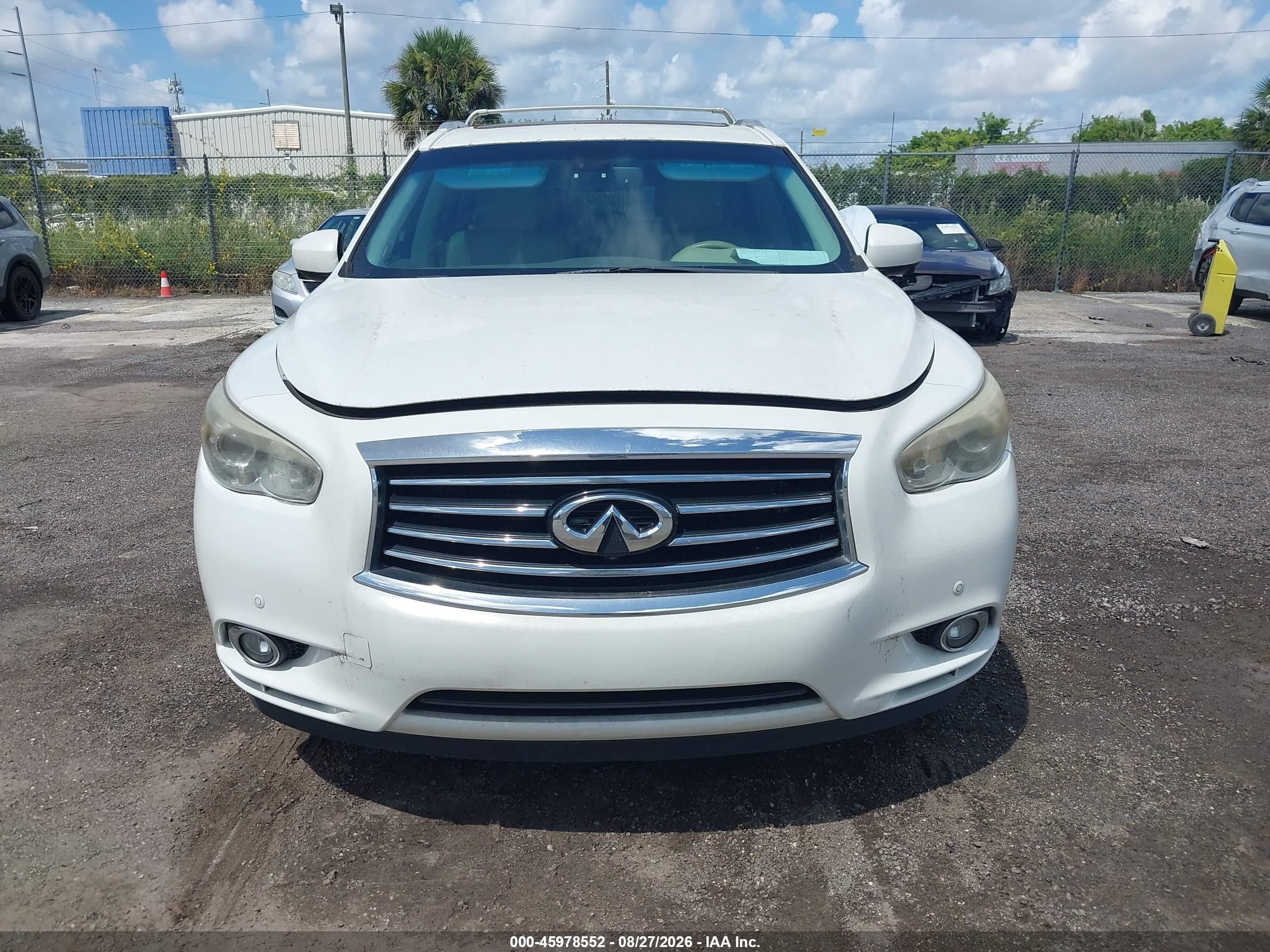 2014 Infiniti Qx60   Белый vin: 5N1AL0MM7EC539287
