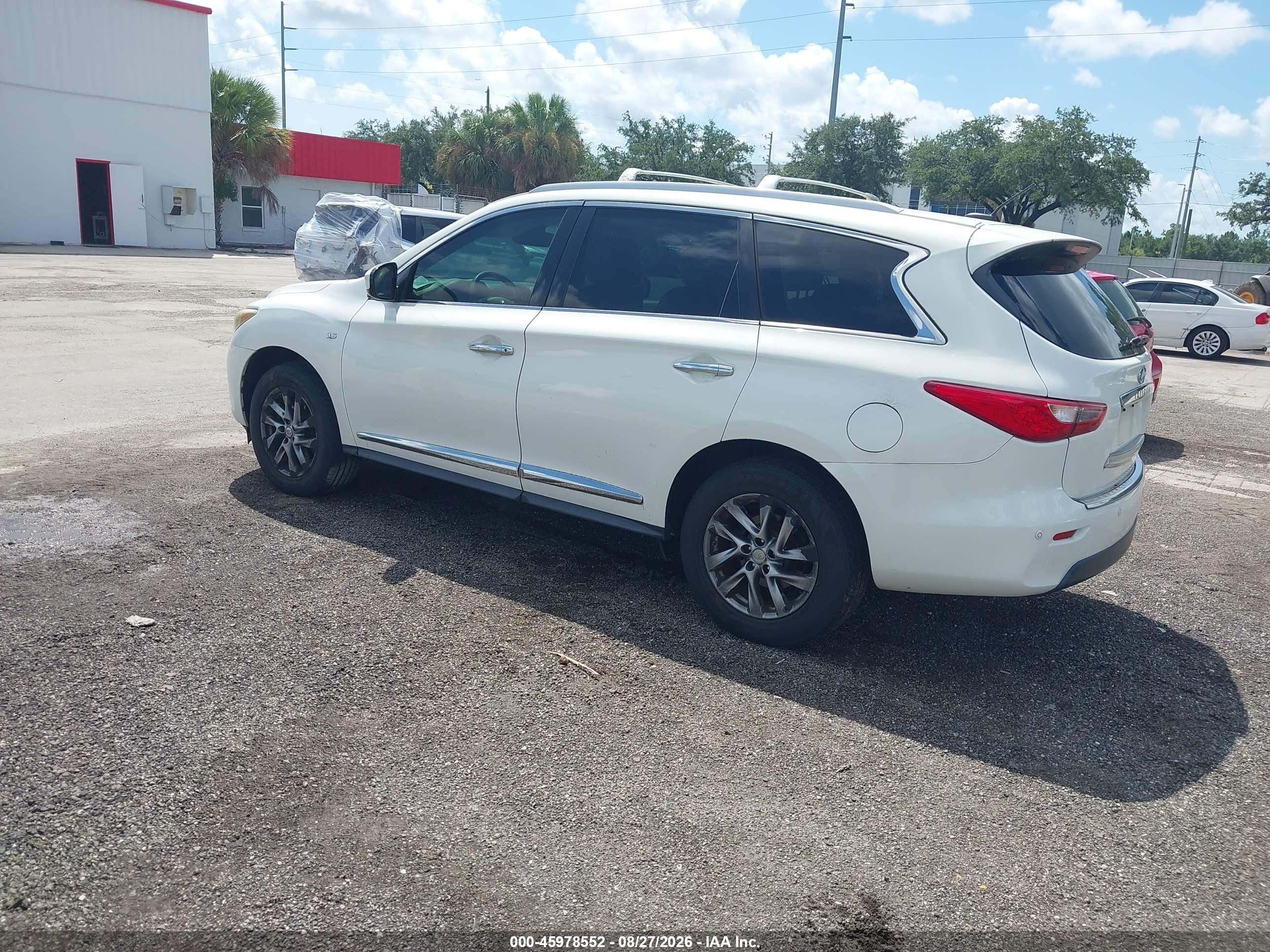2014 Infiniti Qx60   Белый vin: 5N1AL0MM7EC539287