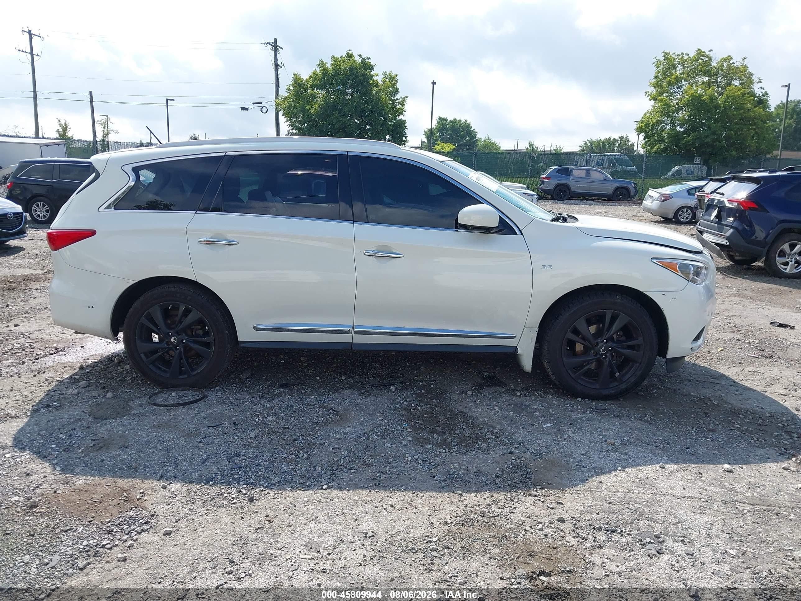 2014 Infiniti Qx60   White vin: 5N1AL0MM7EC547695
