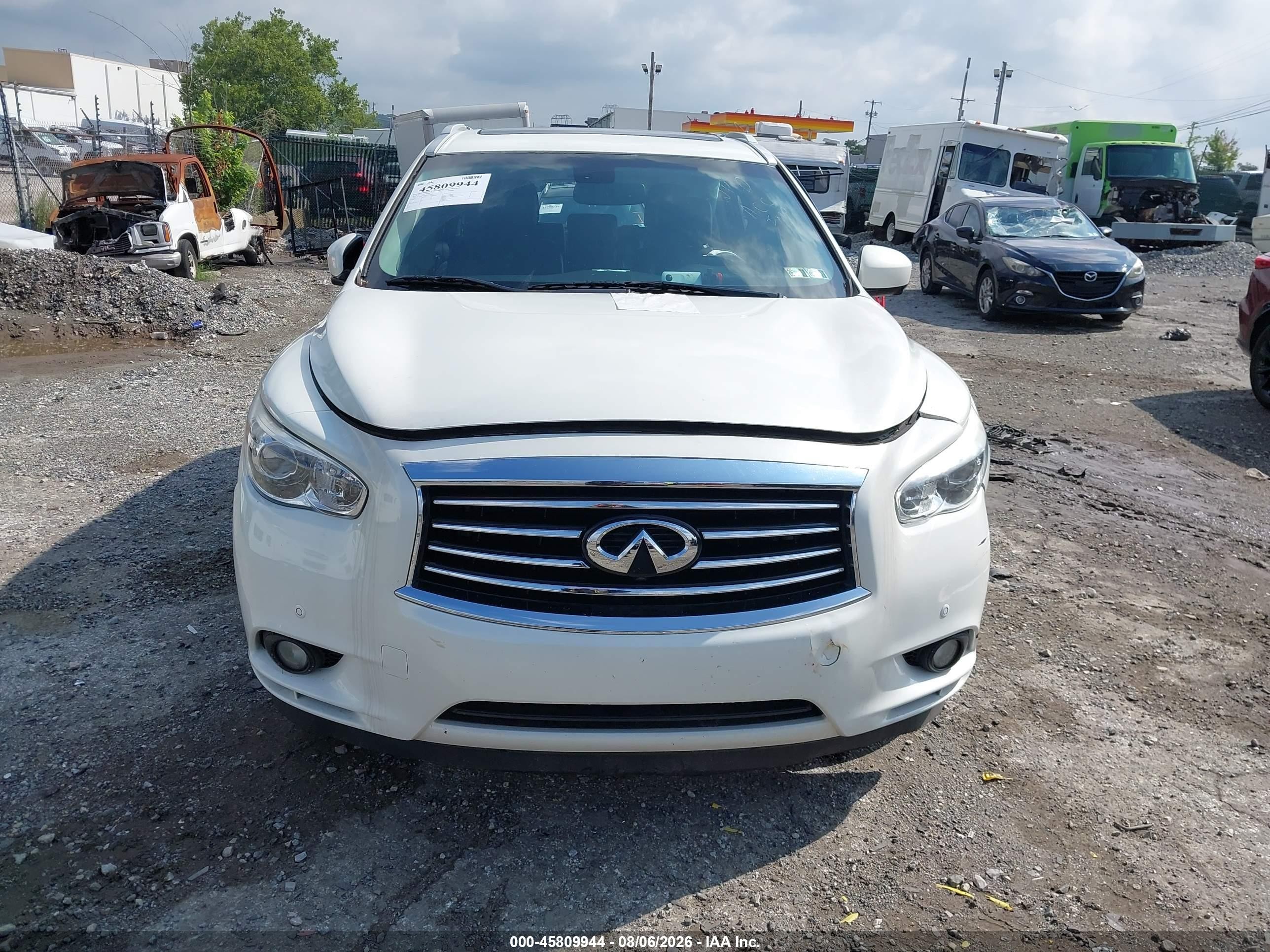 2014 Infiniti Qx60   White vin: 5N1AL0MM7EC547695