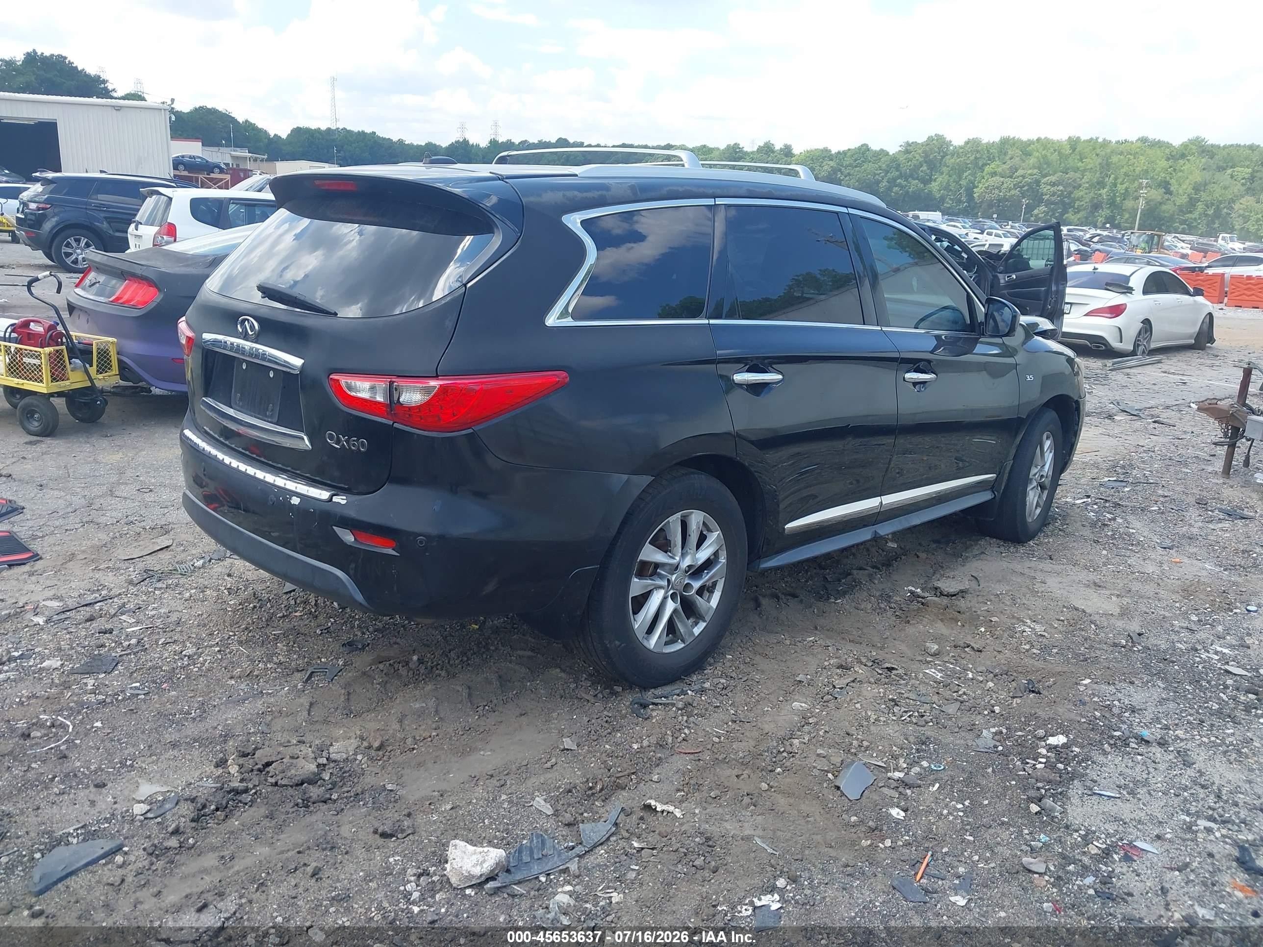 2014 Infiniti Qx60   Black vin: 5N1AL0MM7EC555523