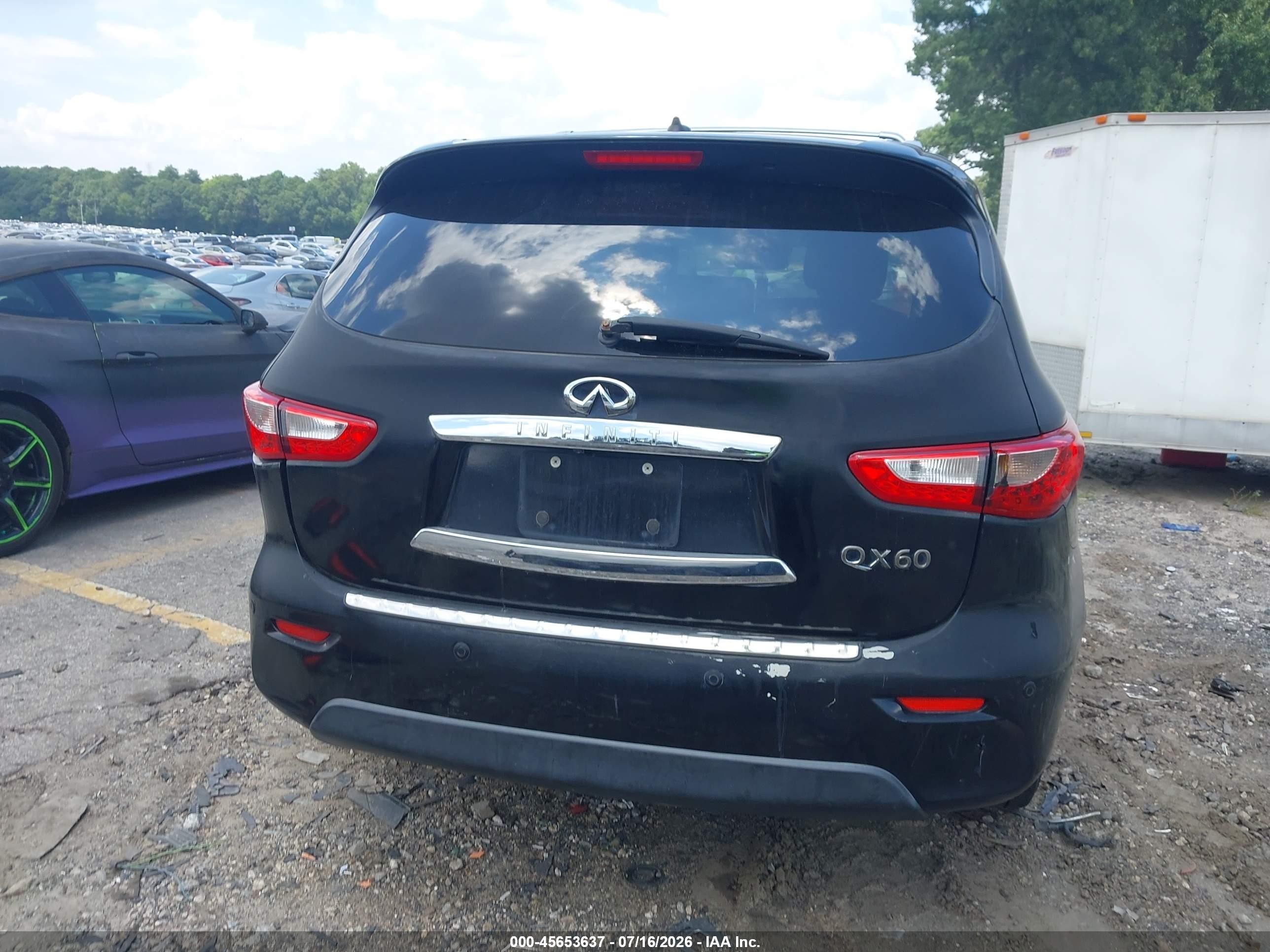 2014 Infiniti Qx60   Black vin: 5N1AL0MM7EC555523