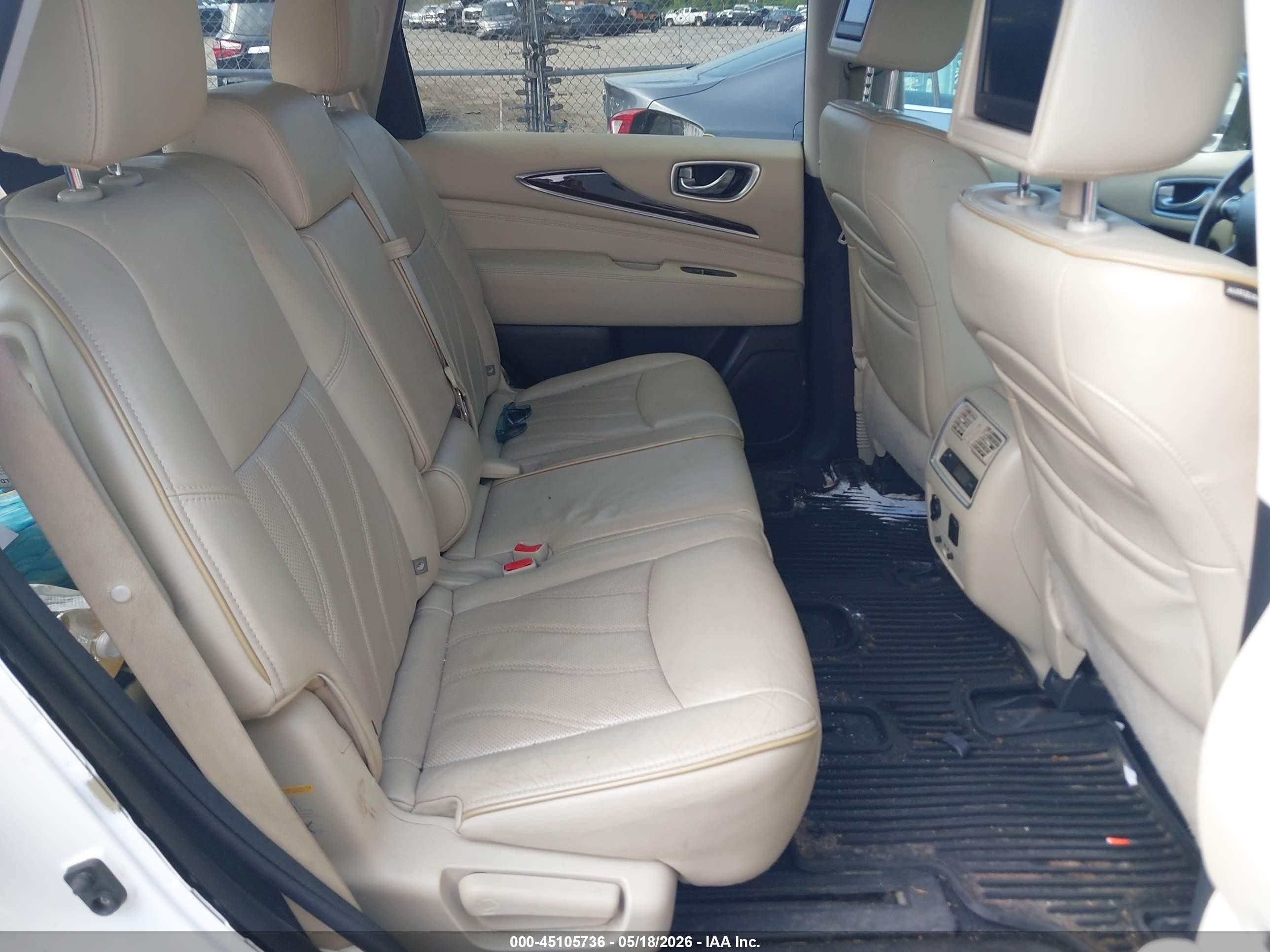 2015 Infiniti Qx60 White vin: 5N1AL0MM7FC503066