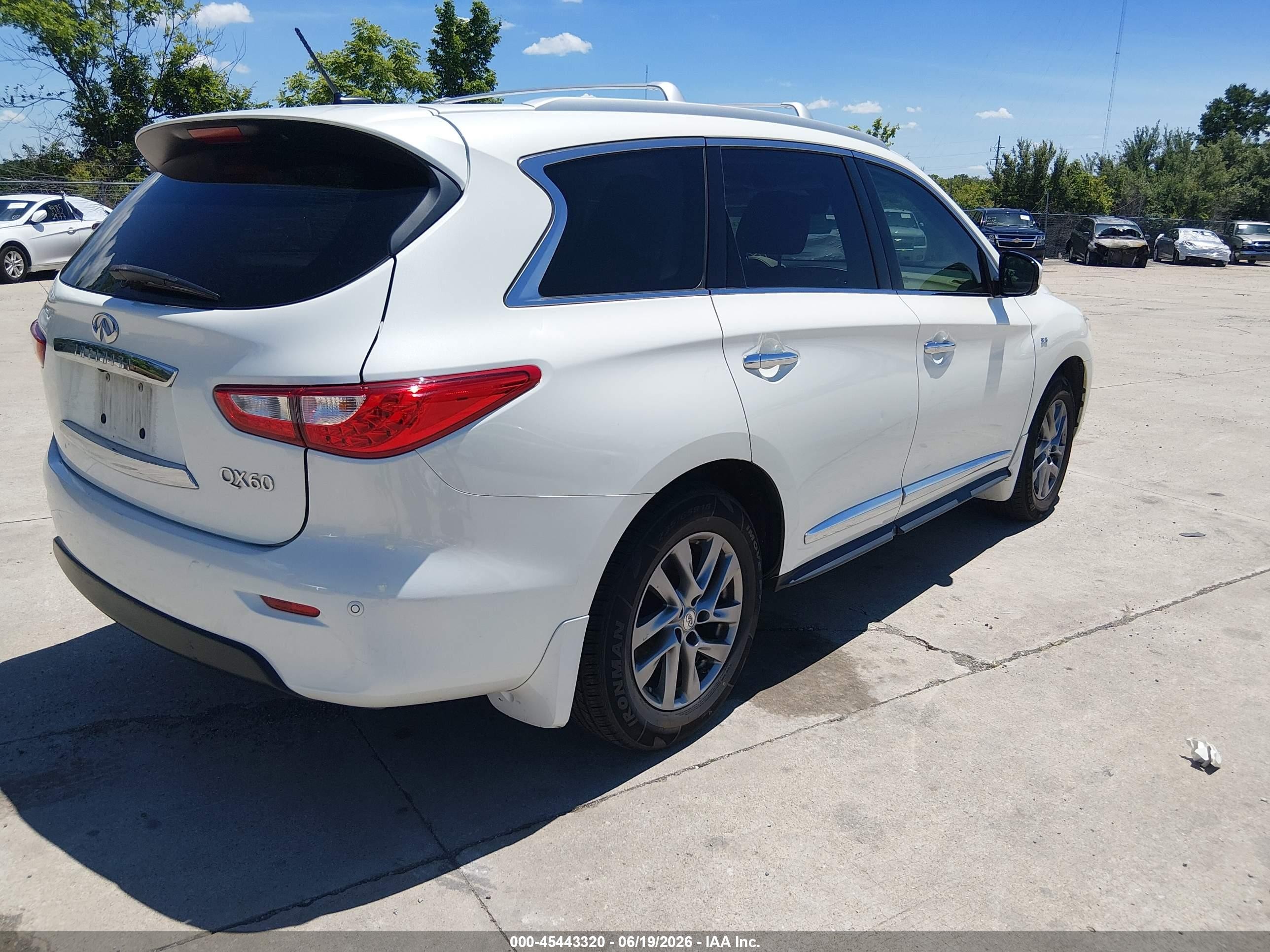 2015 Infiniti Qx60   Белый vin: 5N1AL0MM7FC511328