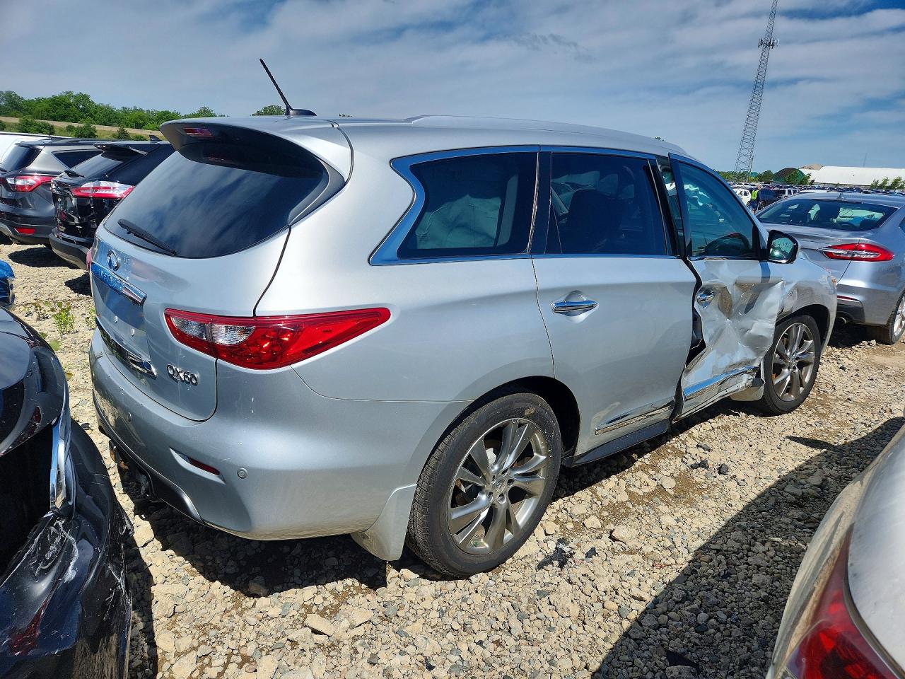 2015 Infiniti Qx60 Base Silver vin: 5N1AL0MM7FC530445