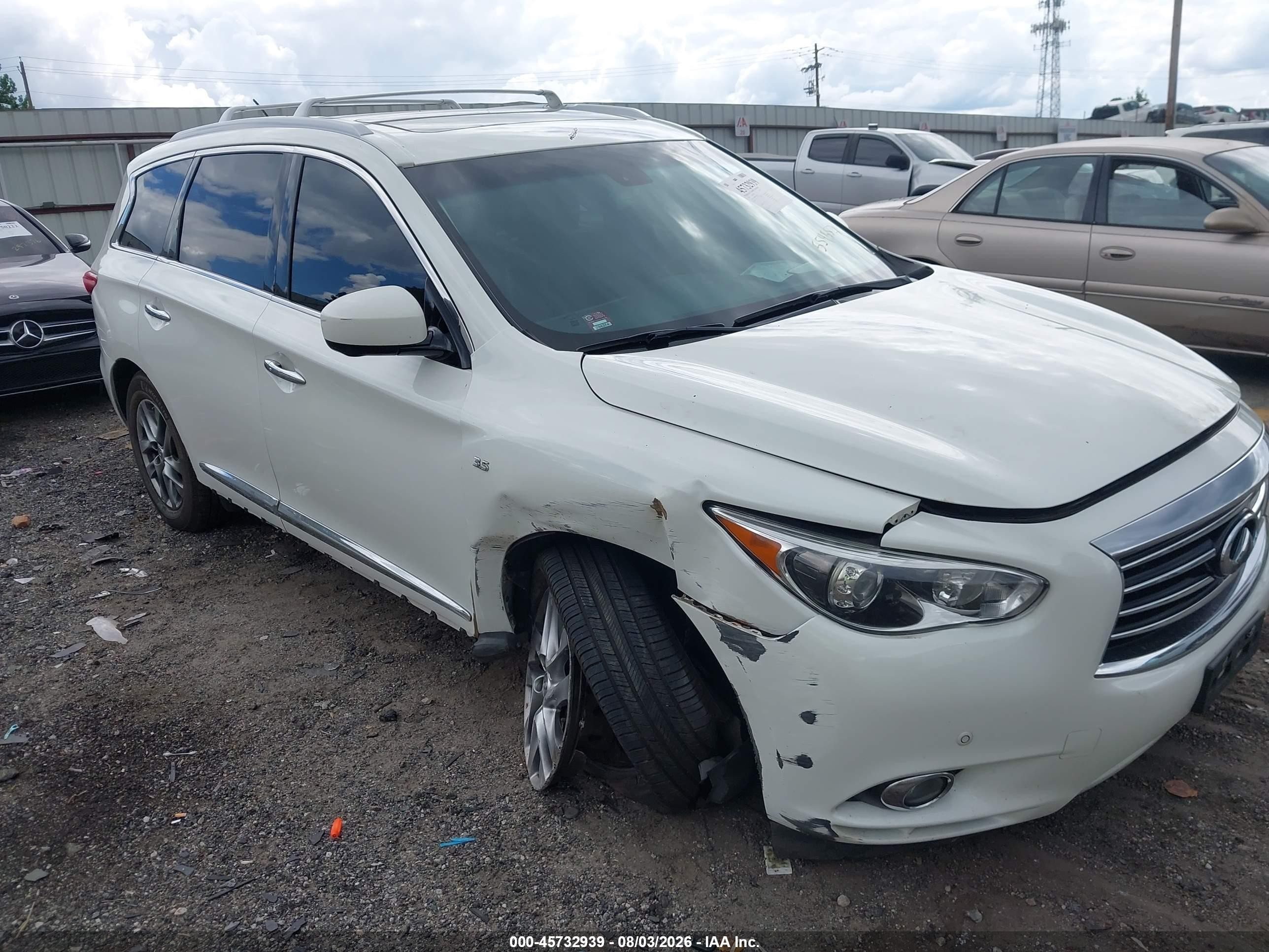 2015 Infiniti Qx60   White vin: 5N1AL0MM7FC554552