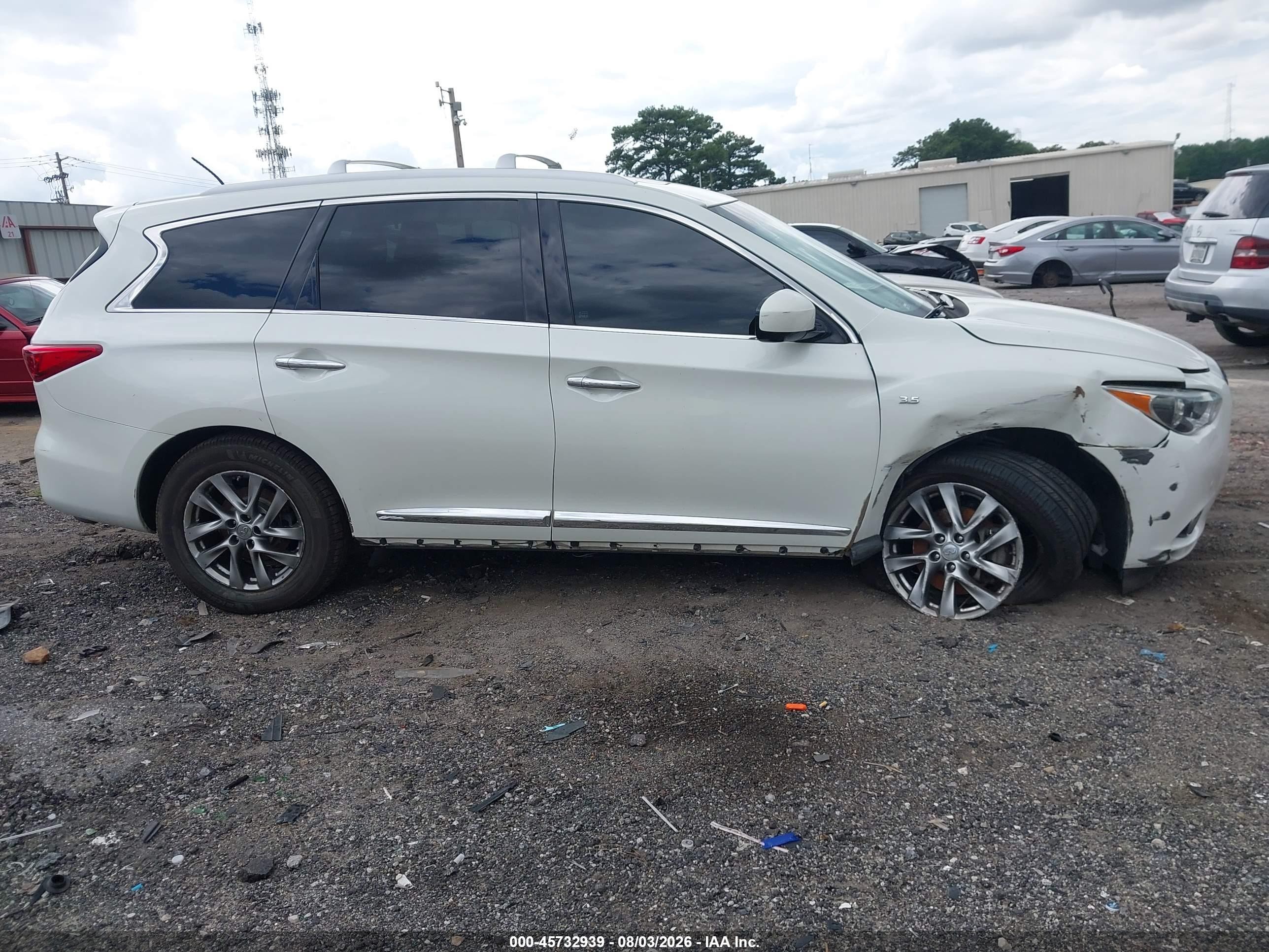 2015 Infiniti Qx60   White vin: 5N1AL0MM7FC554552