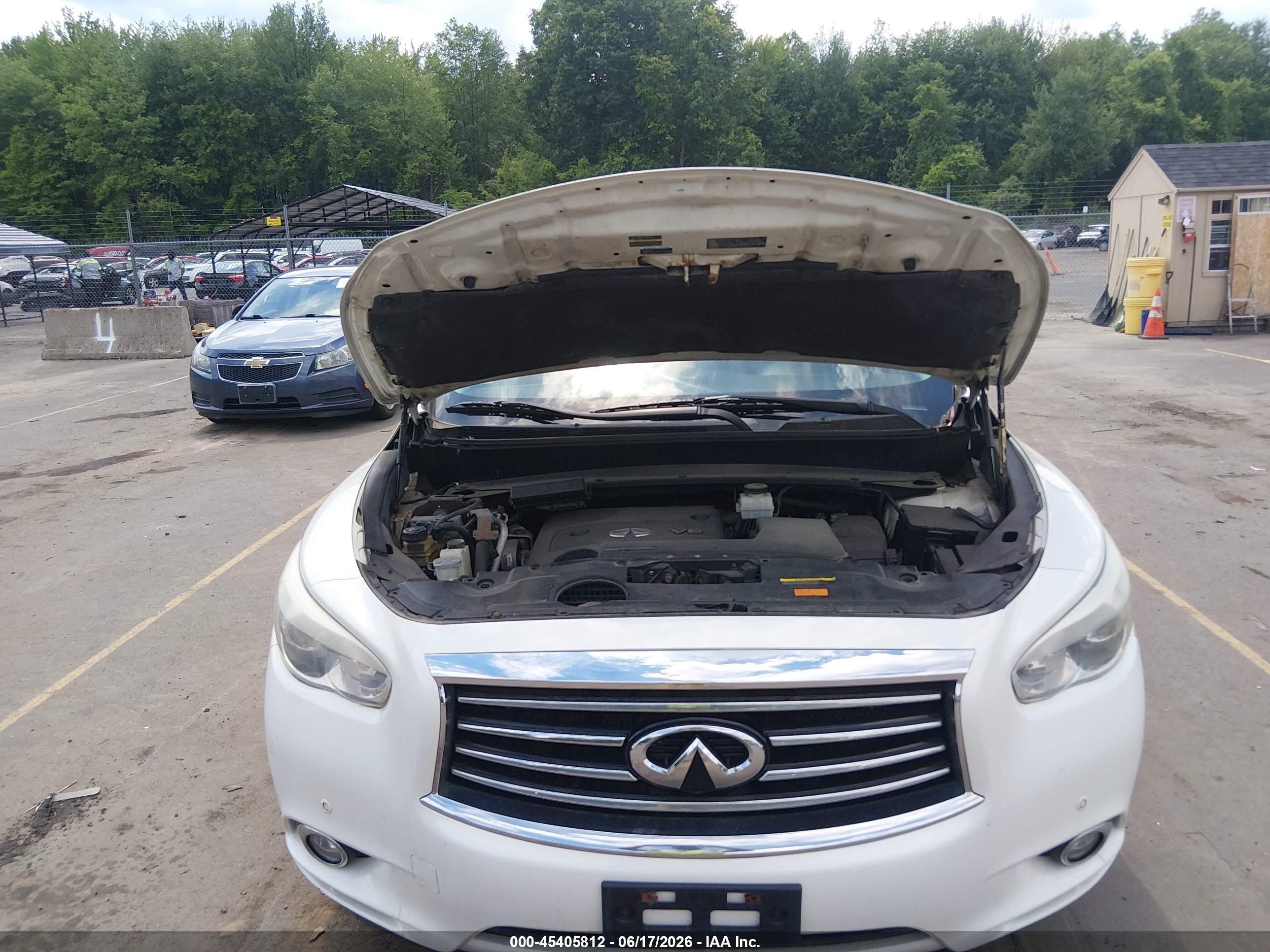 2013 Infiniti Jx35   White vin: 5N1AL0MM8DC300961