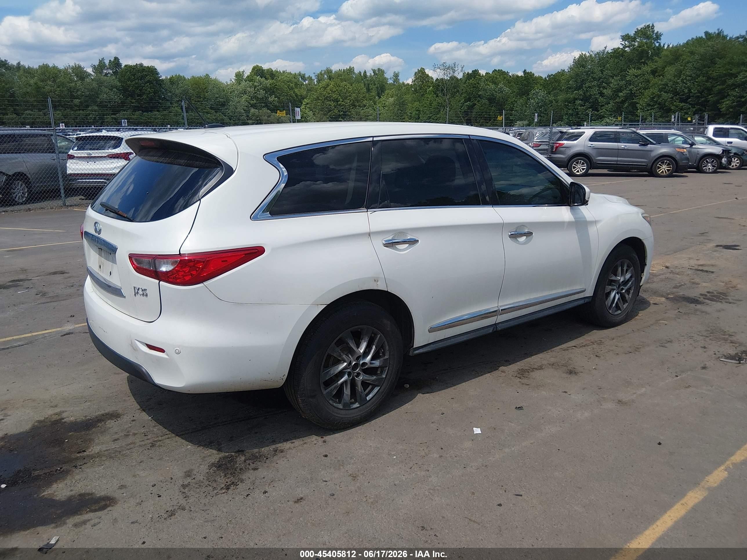 2013 Infiniti Jx35   White vin: 5N1AL0MM8DC300961