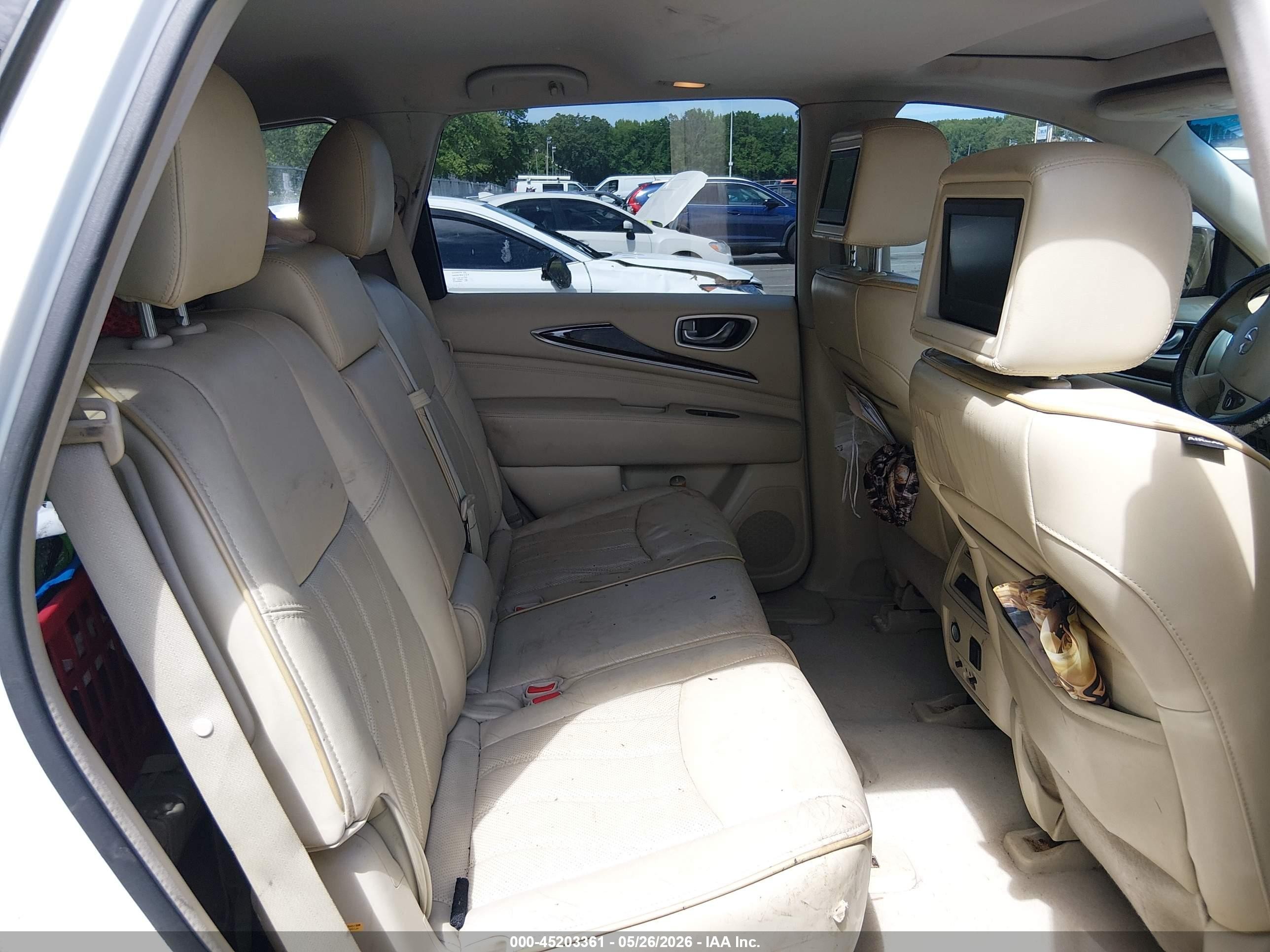 2013 Infiniti Jx35   White vin: 5N1AL0MM8DC326380