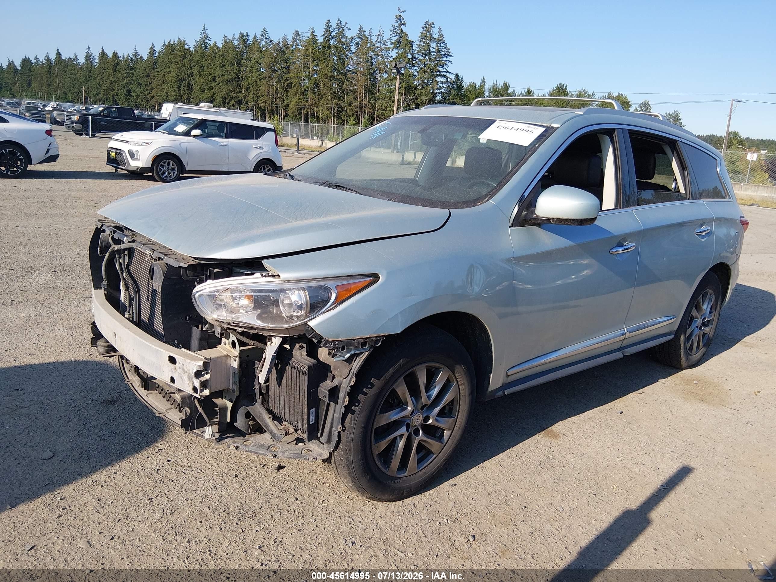2013 Infiniti Jx35   Light Blue vin: 5N1AL0MM8DC339520