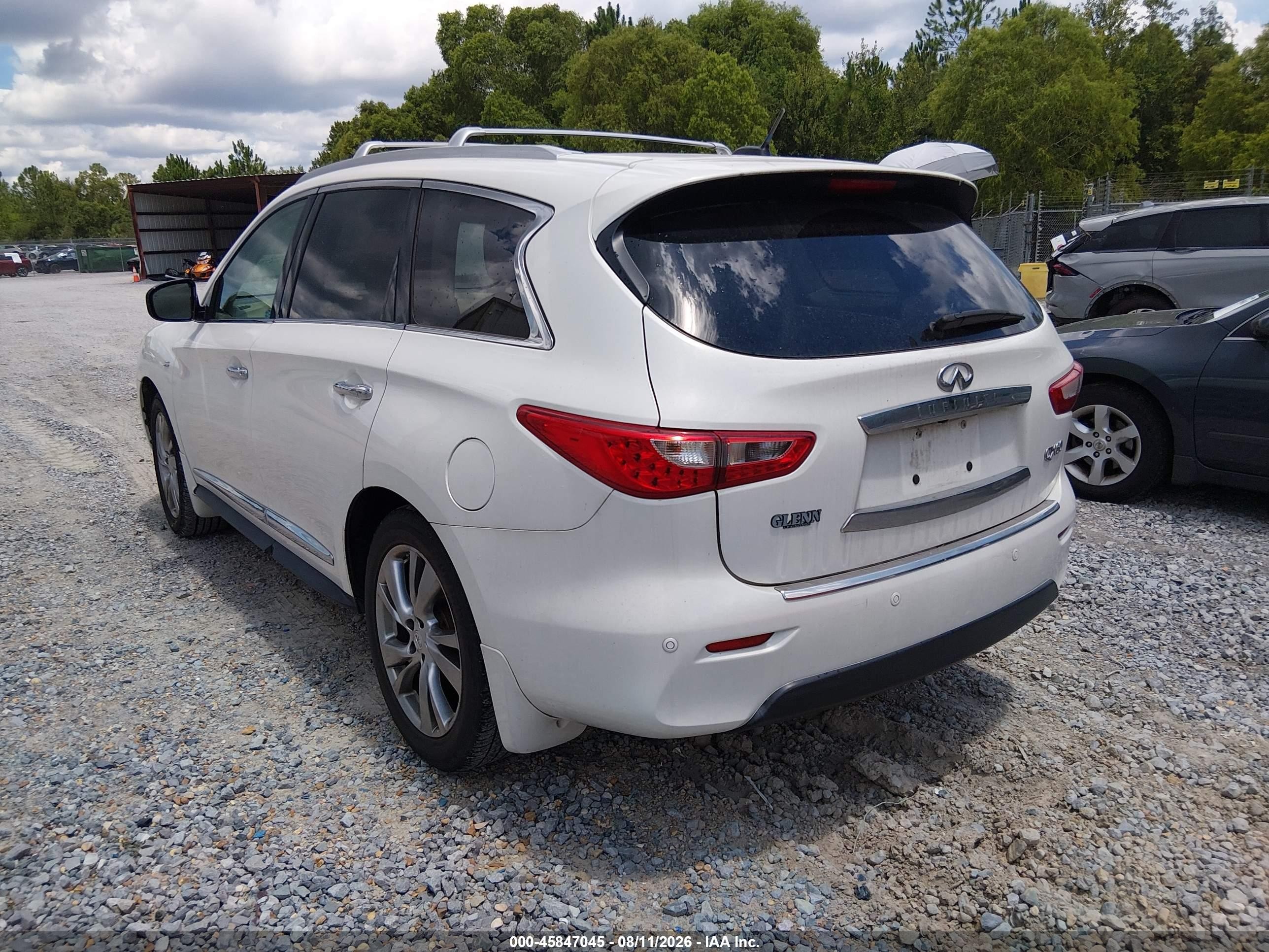 2014 Infiniti Qx60   White vin: 5N1AL0MM8EC500823