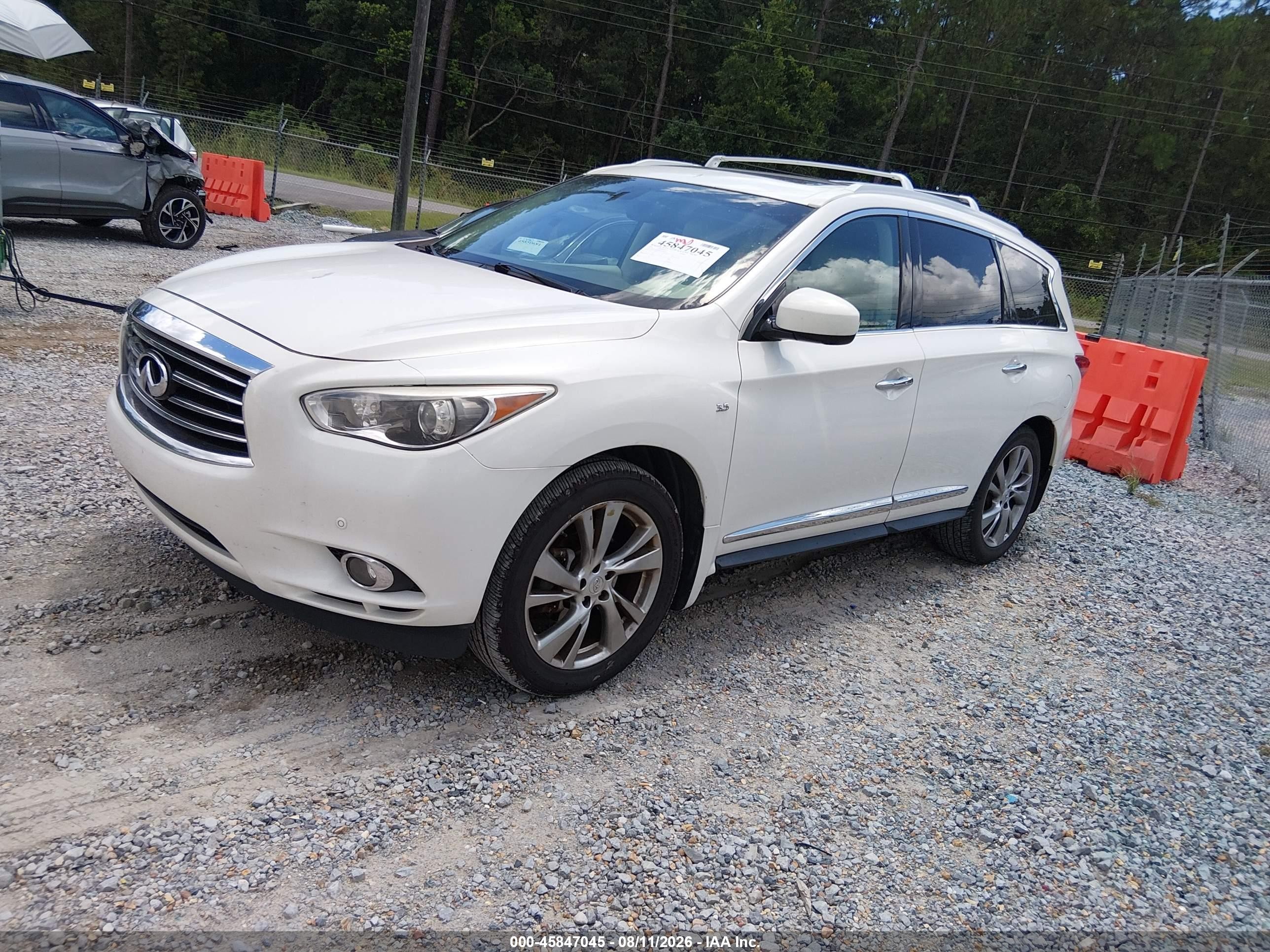 2014 Infiniti Qx60   White vin: 5N1AL0MM8EC500823