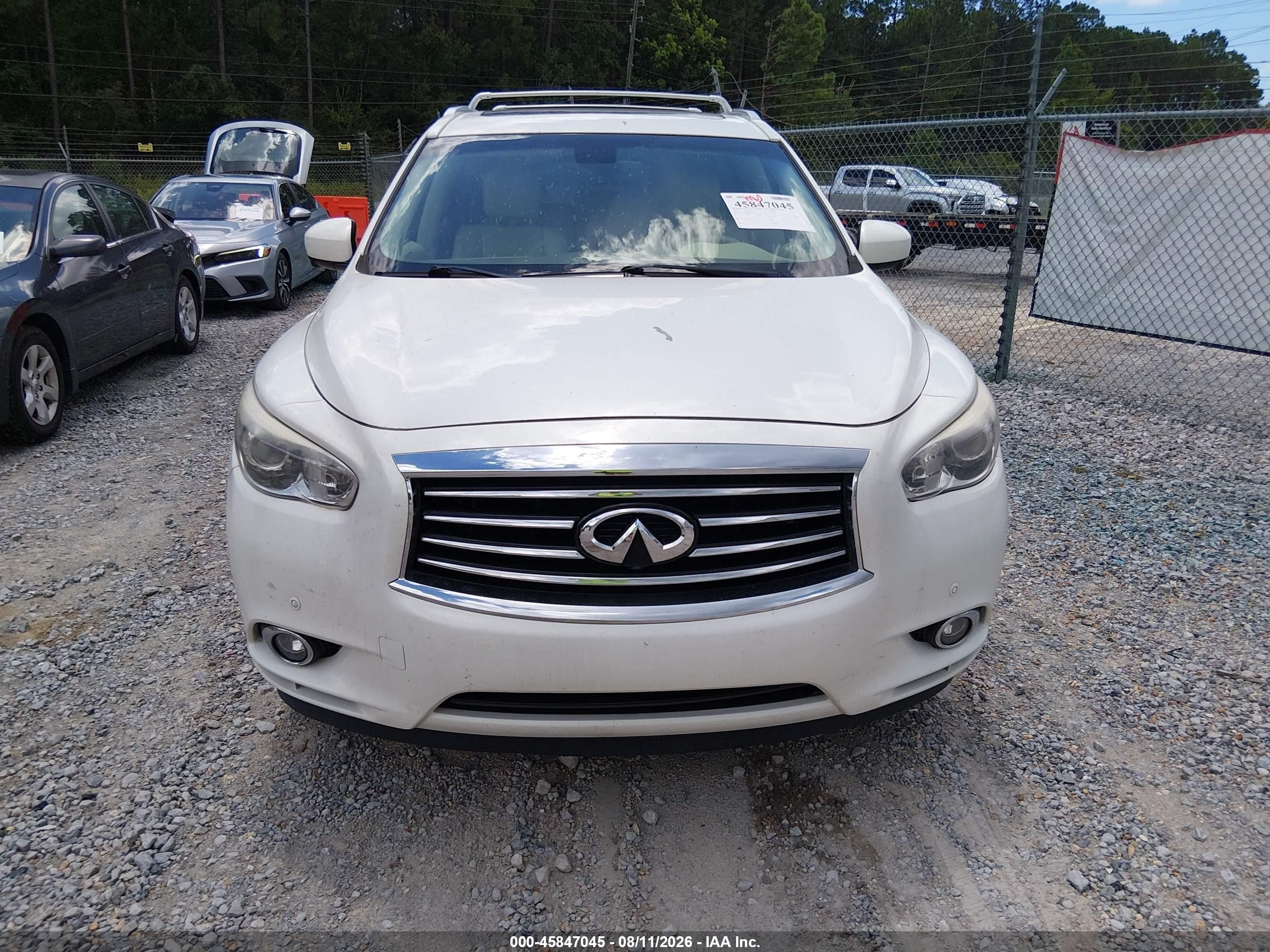 2014 Infiniti Qx60   White vin: 5N1AL0MM8EC500823