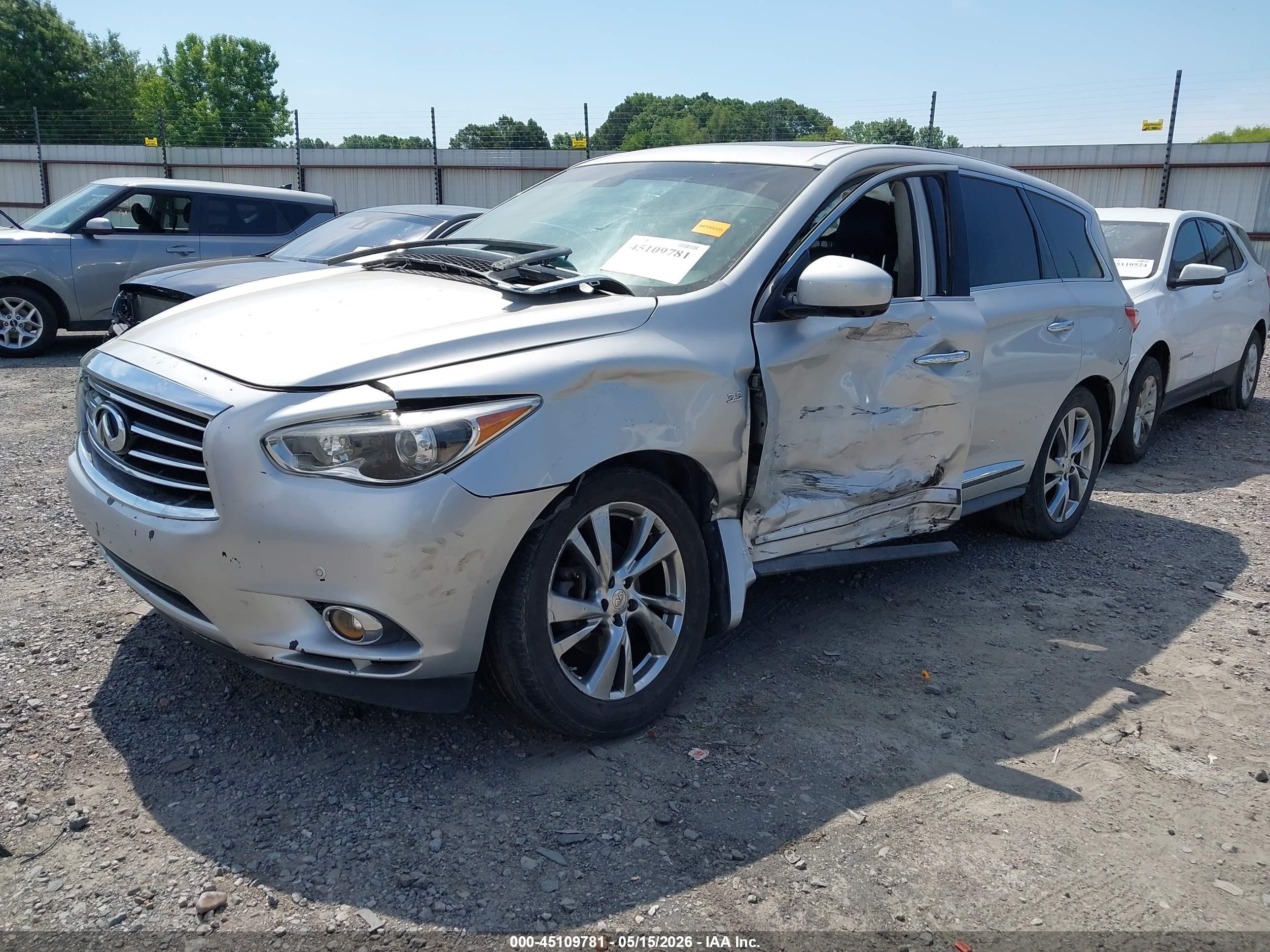 2014 Infiniti Qx60   Silver vin: 5N1AL0MM8EC506296