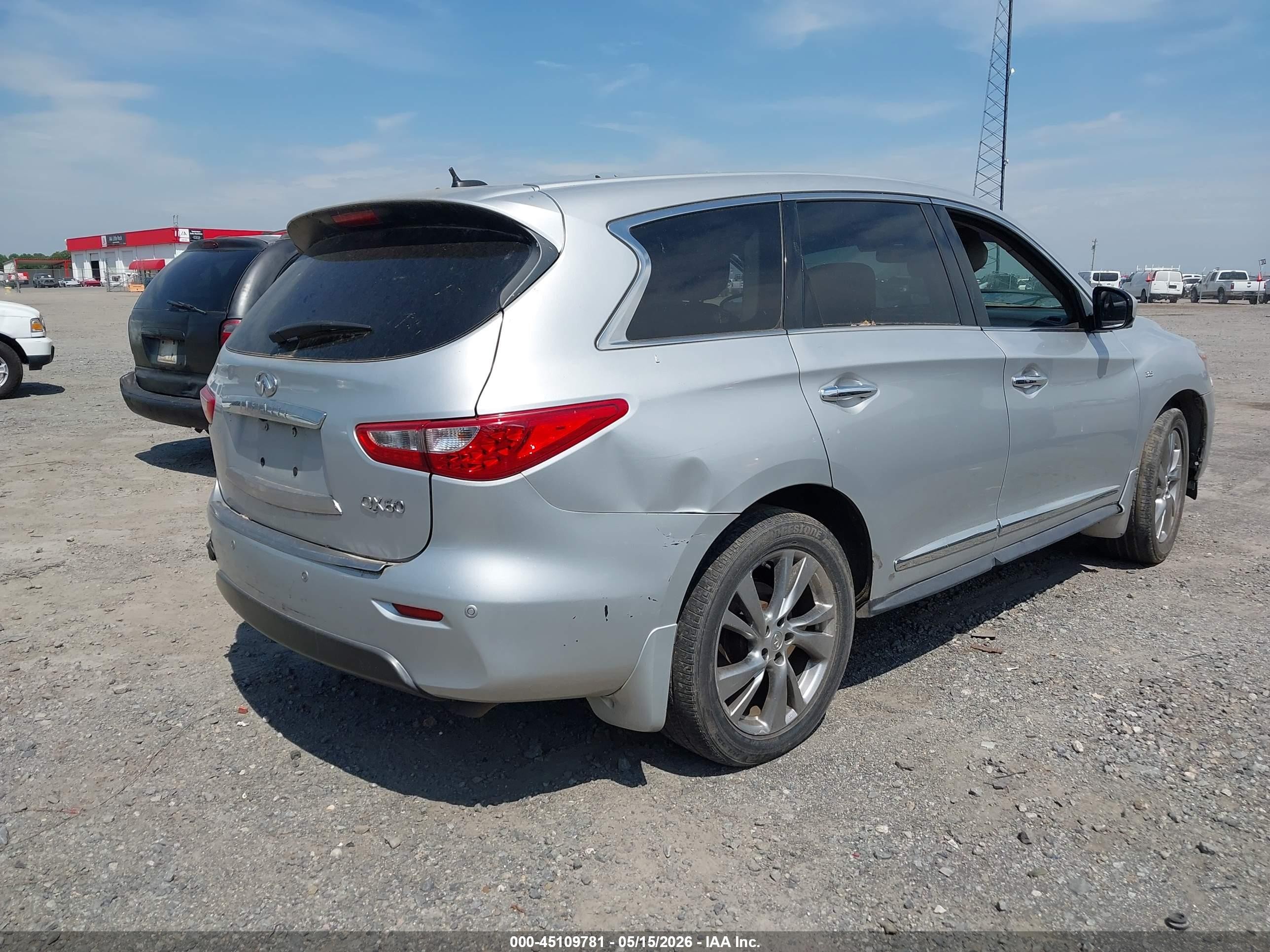 2014 Infiniti Qx60   Silver vin: 5N1AL0MM8EC506296