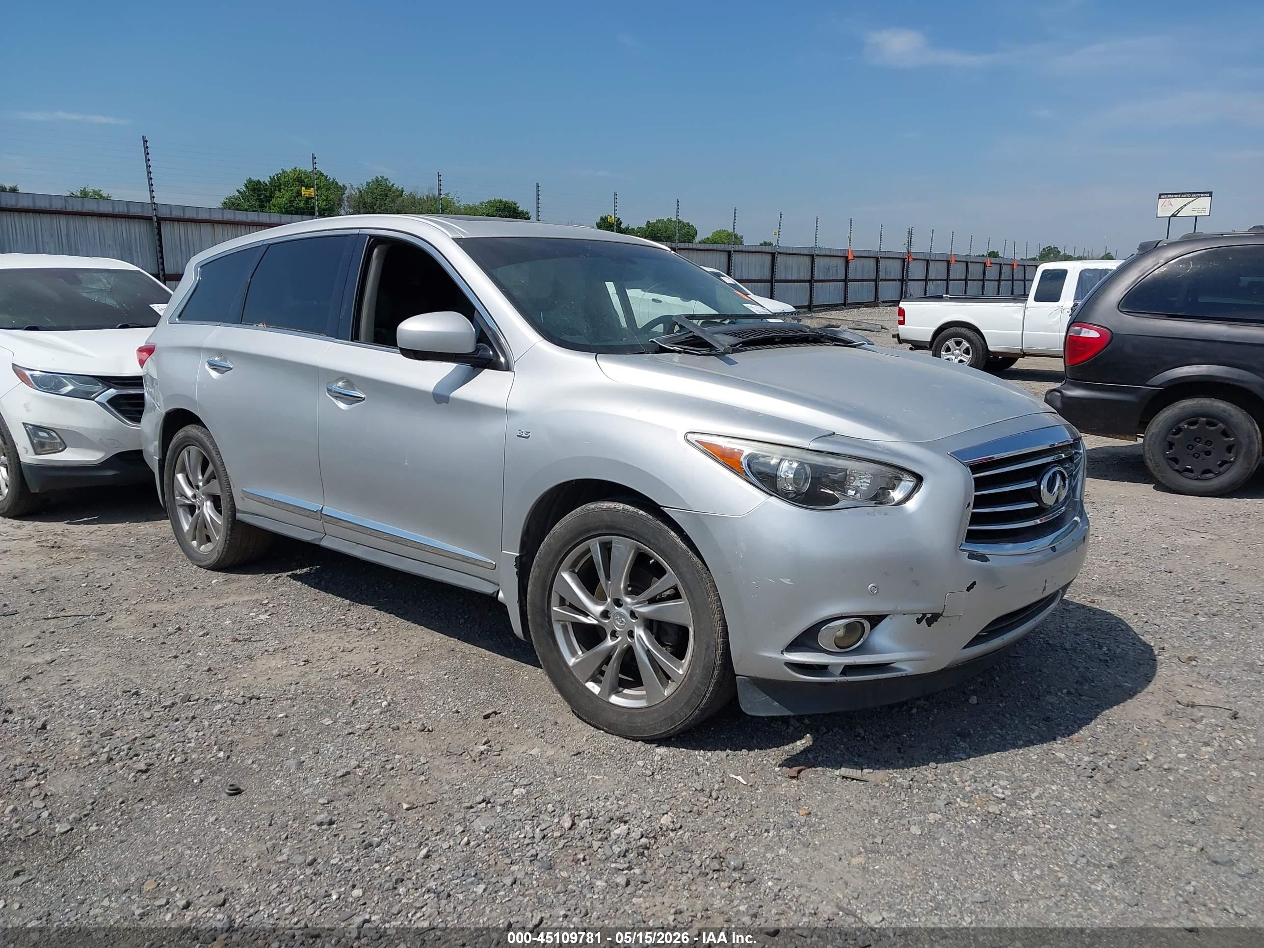 2014 Infiniti Qx60   Silver vin: 5N1AL0MM8EC506296