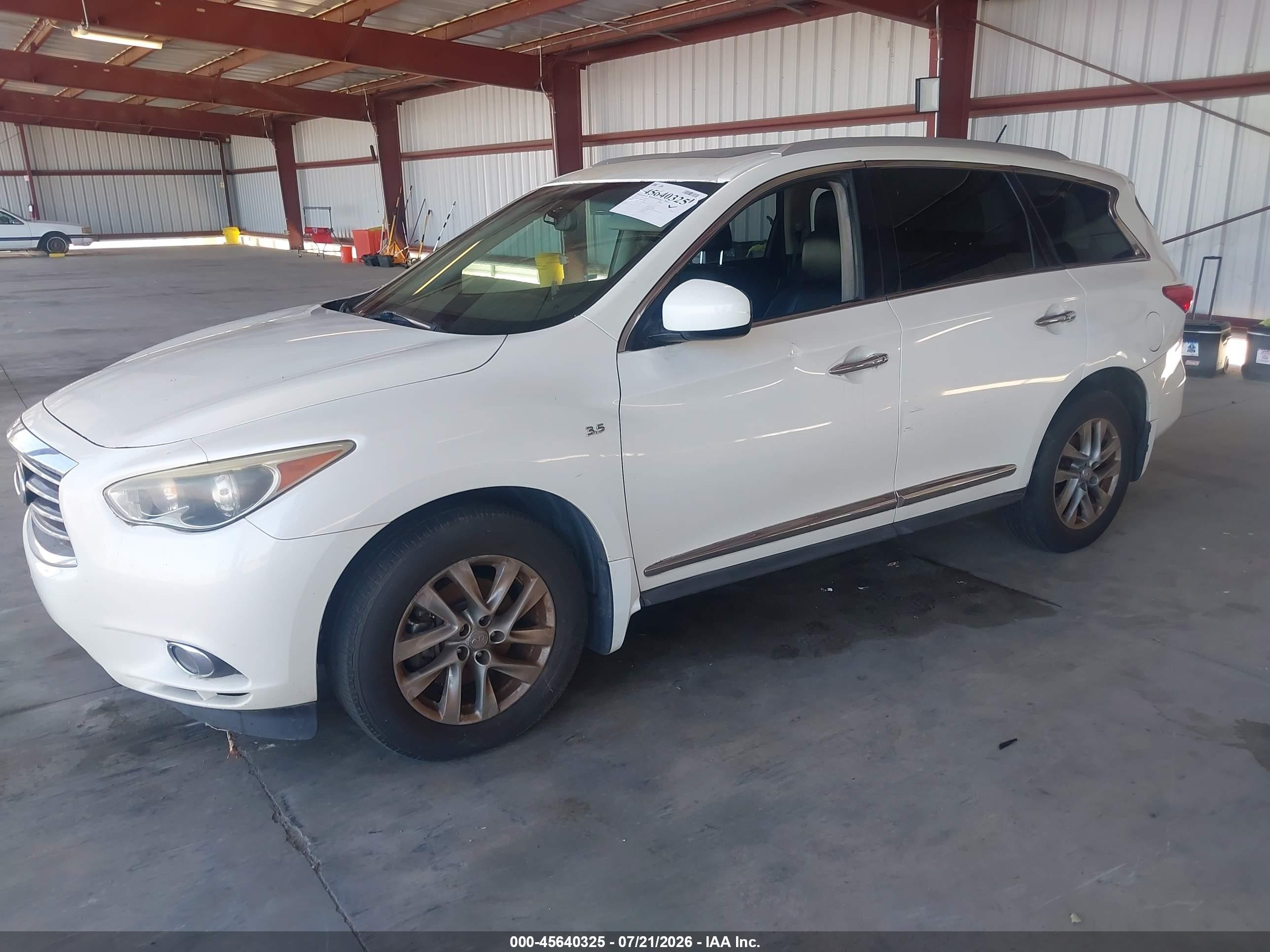 2015 Infiniti Qx60   White vin: 5N1AL0MM8FC524430