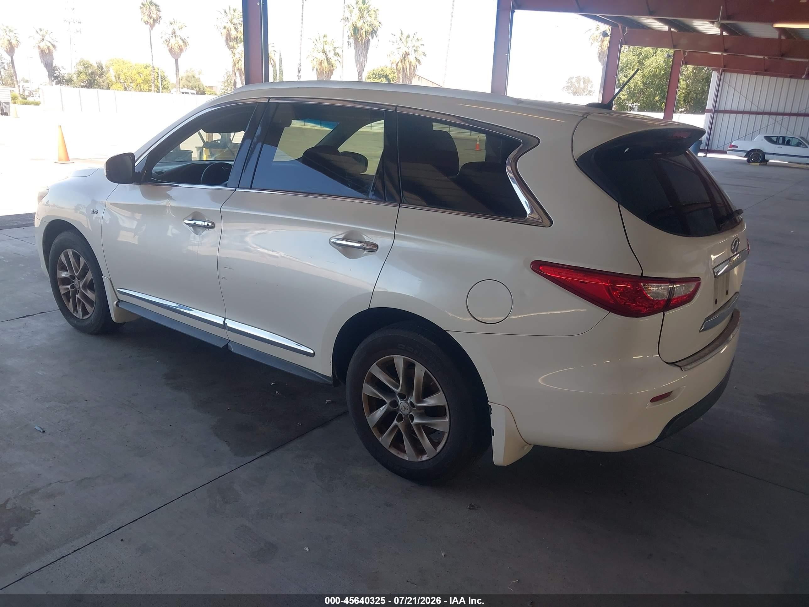 2015 Infiniti Qx60   White vin: 5N1AL0MM8FC524430