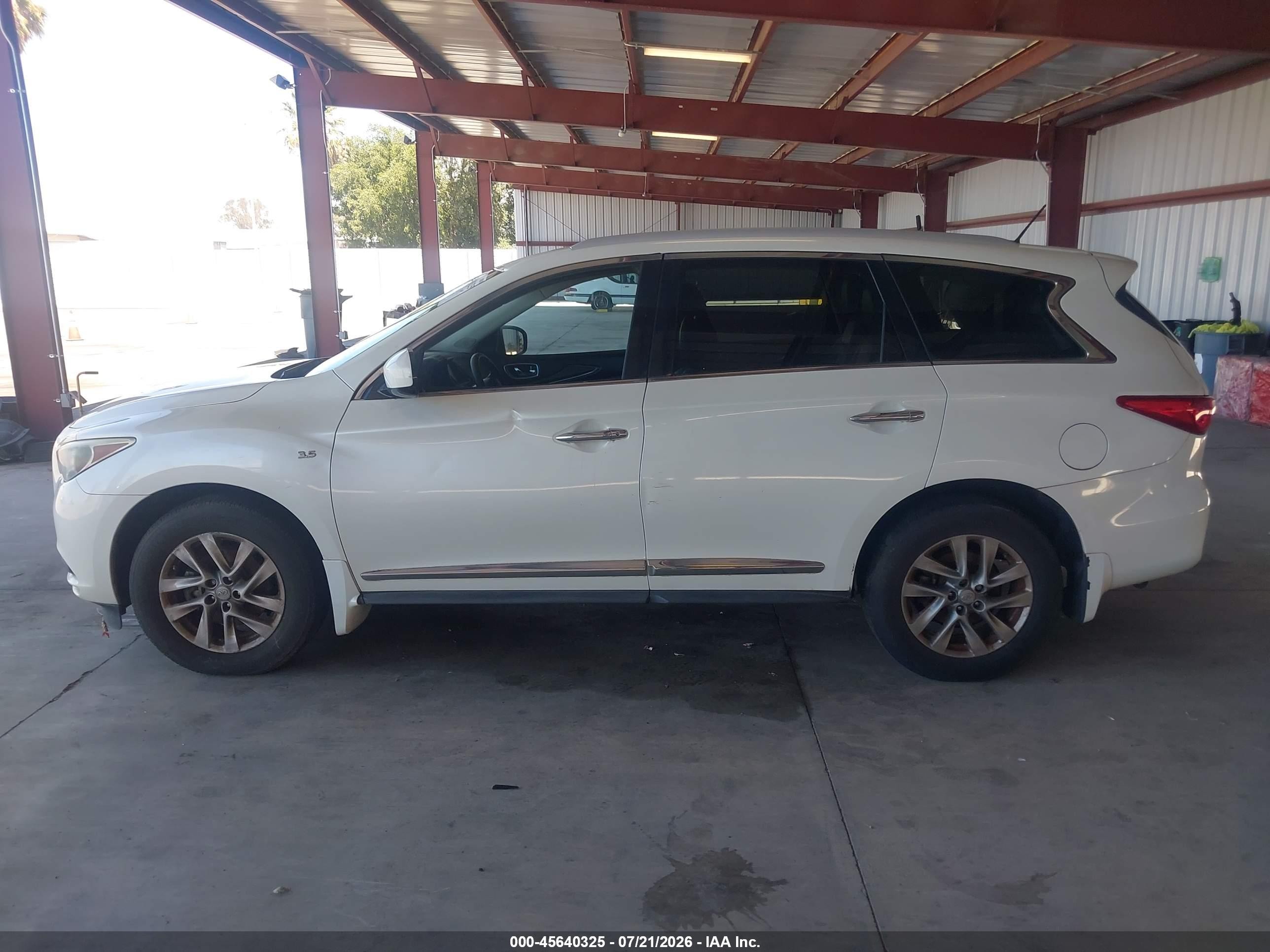 2015 Infiniti Qx60   White vin: 5N1AL0MM8FC524430