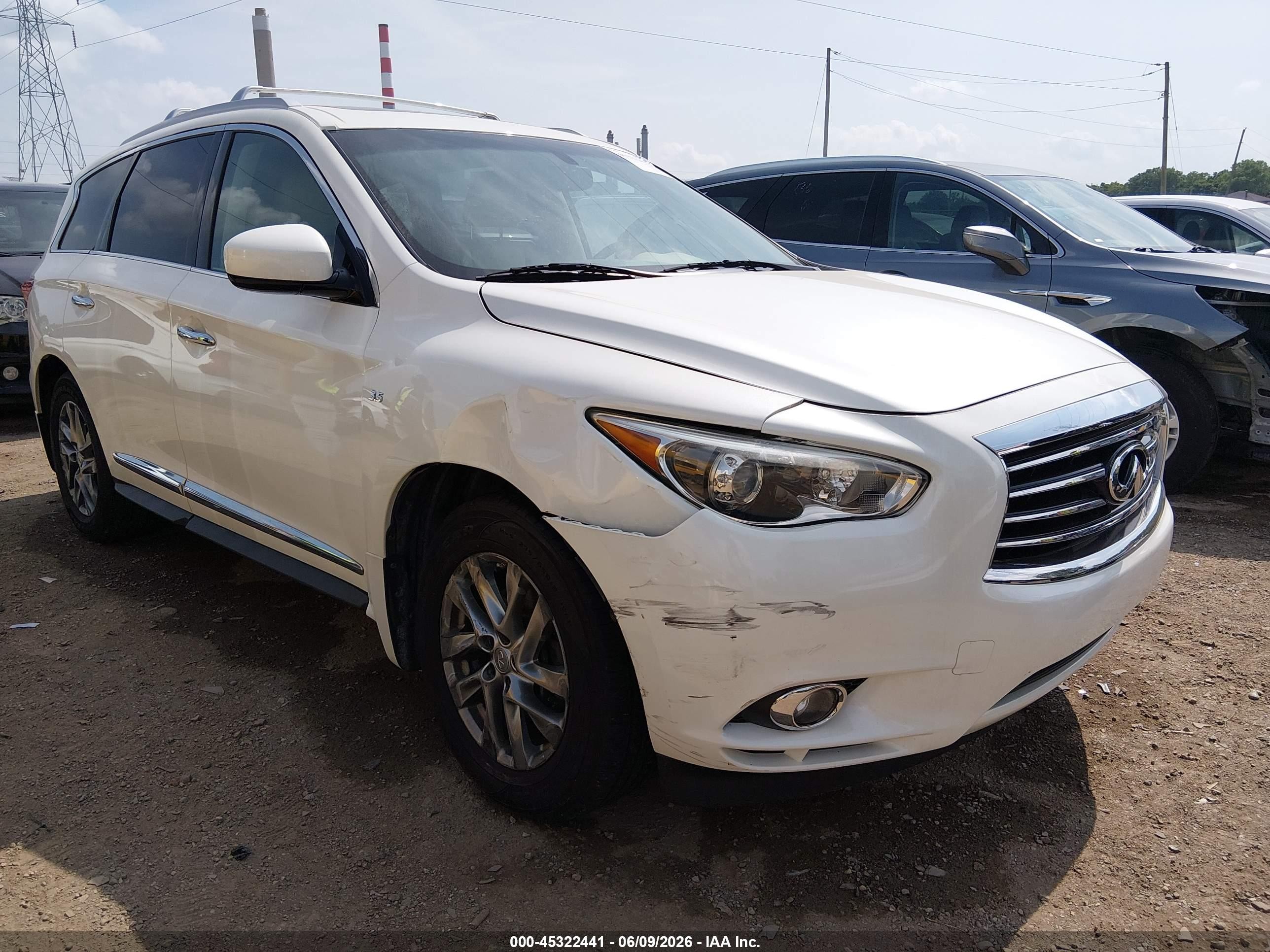 2015 Infiniti Qx60   White vin: 5N1AL0MM8FC549800