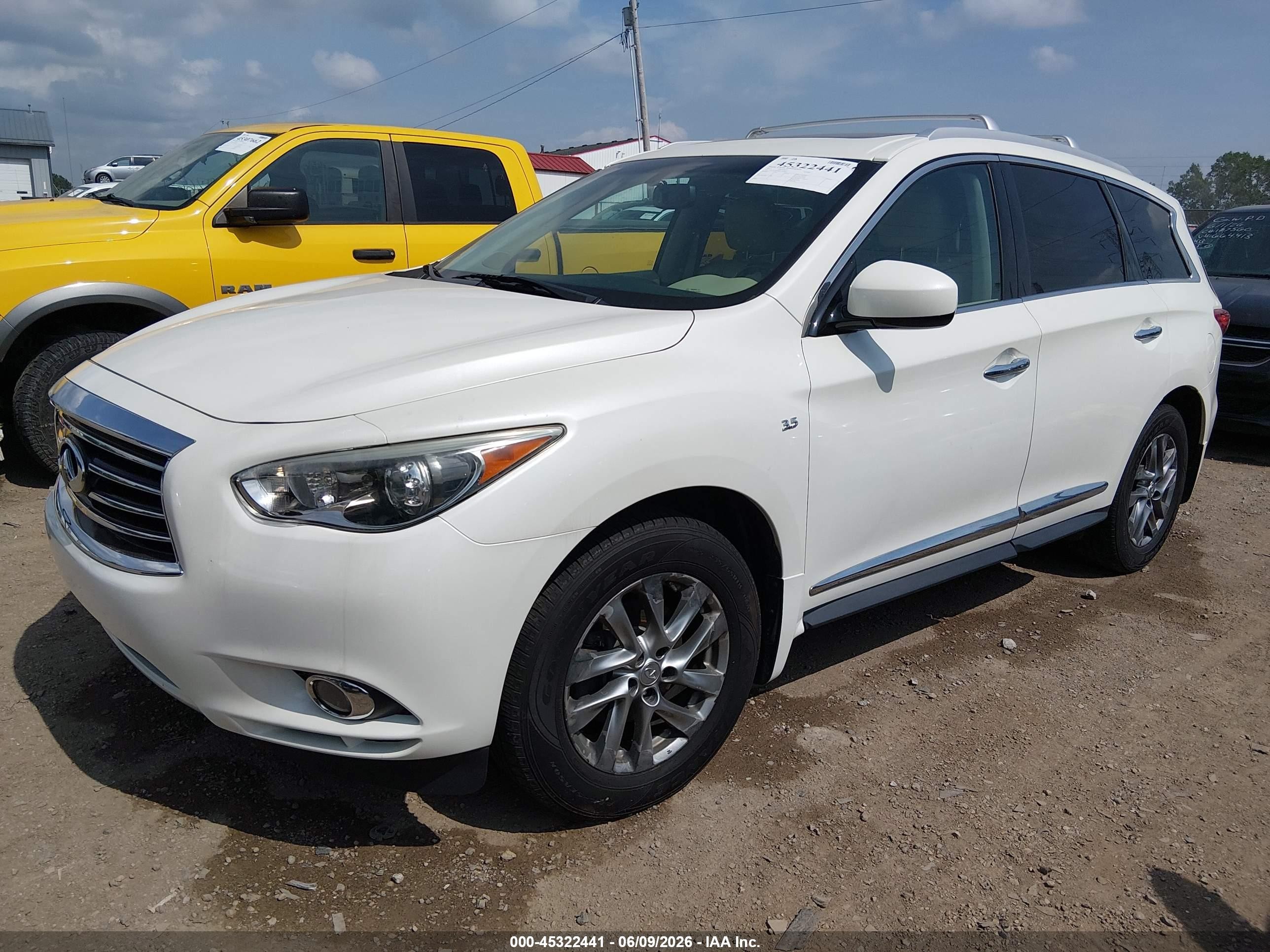 2015 Infiniti Qx60   White vin: 5N1AL0MM8FC549800